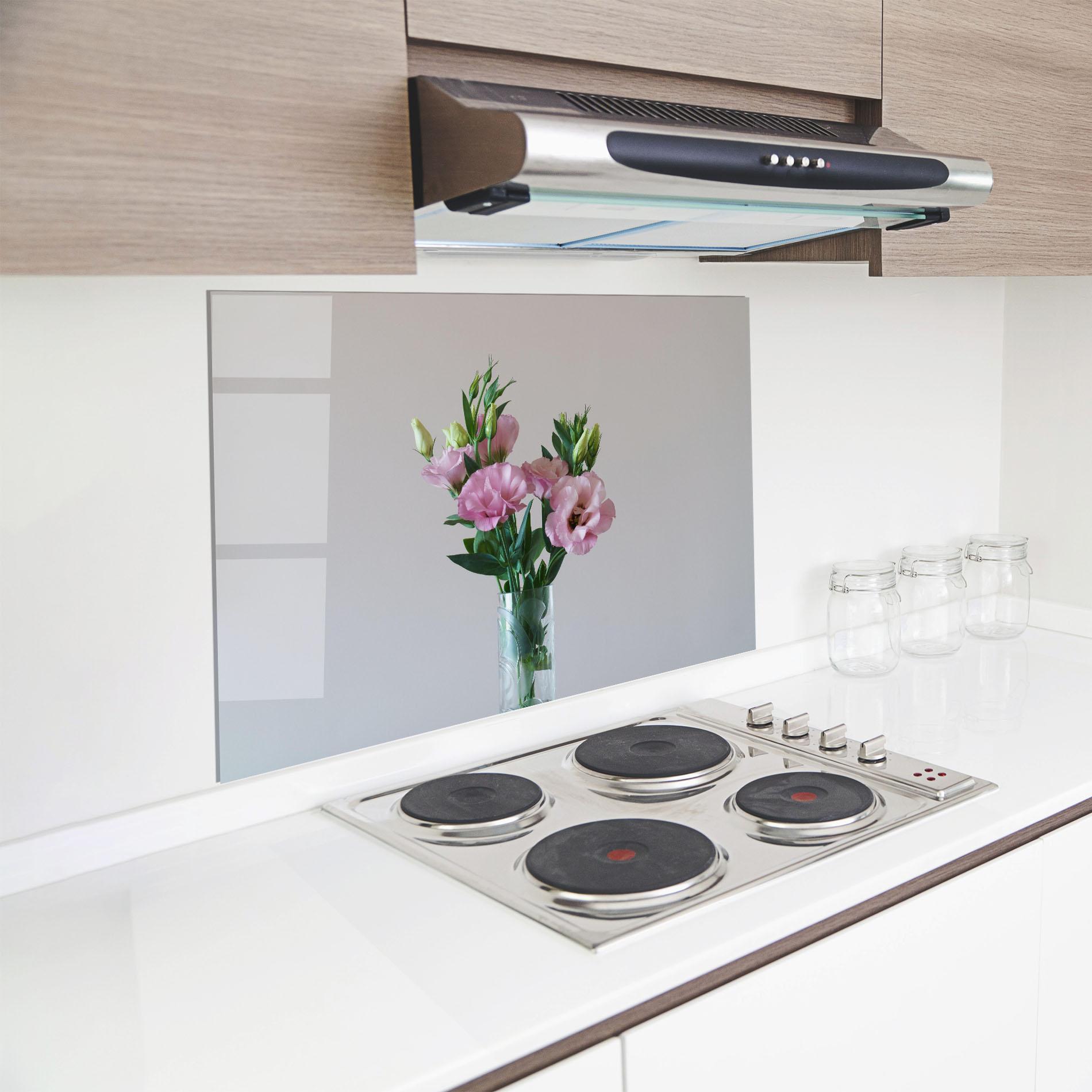 Konyhai üveg hátfal Pretty Pink Flower Vase mockup 8