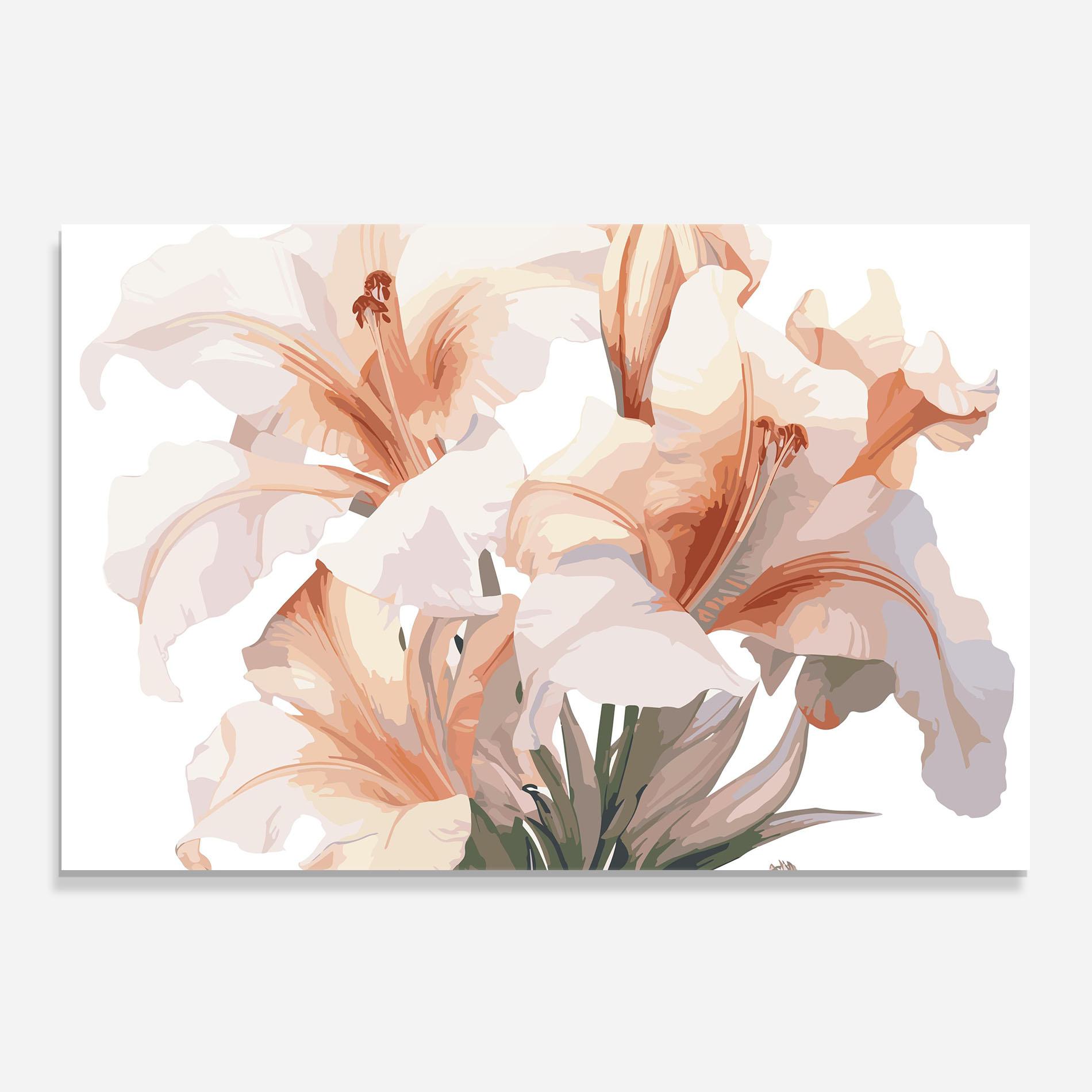 Konyhai üveg hátfal Light Orange Iris mockup 0