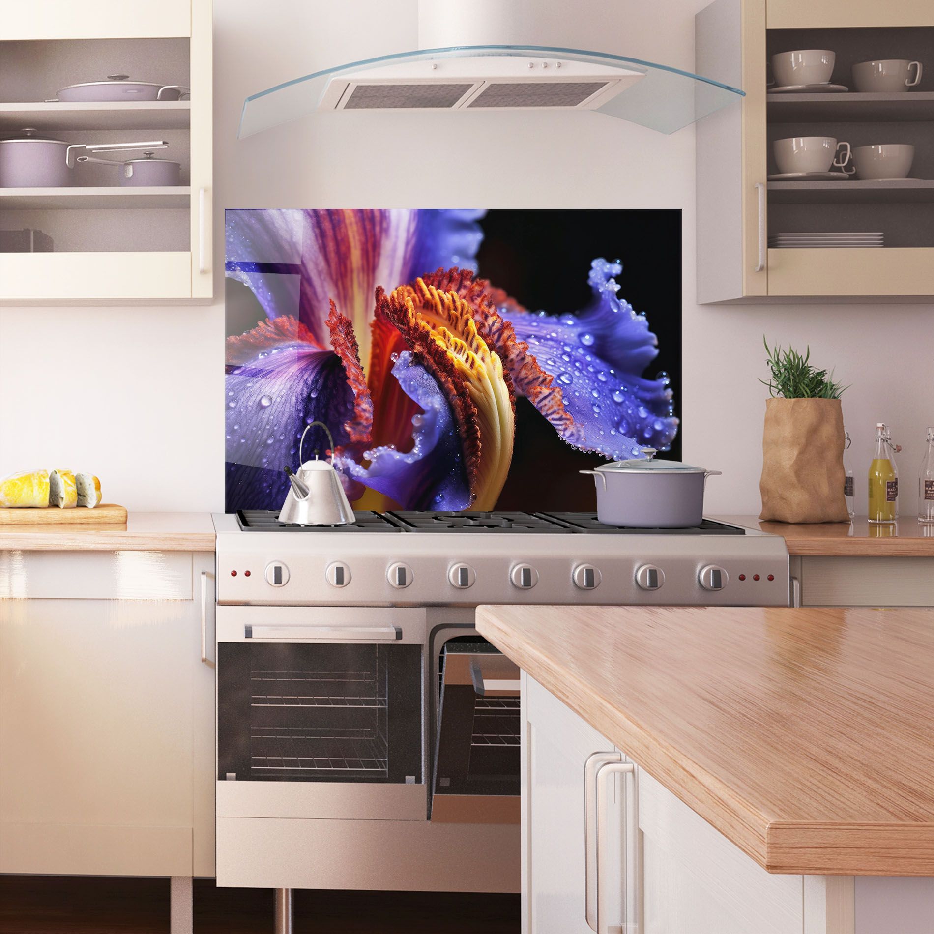 Close Up Blue Iris After Rain mockup 1