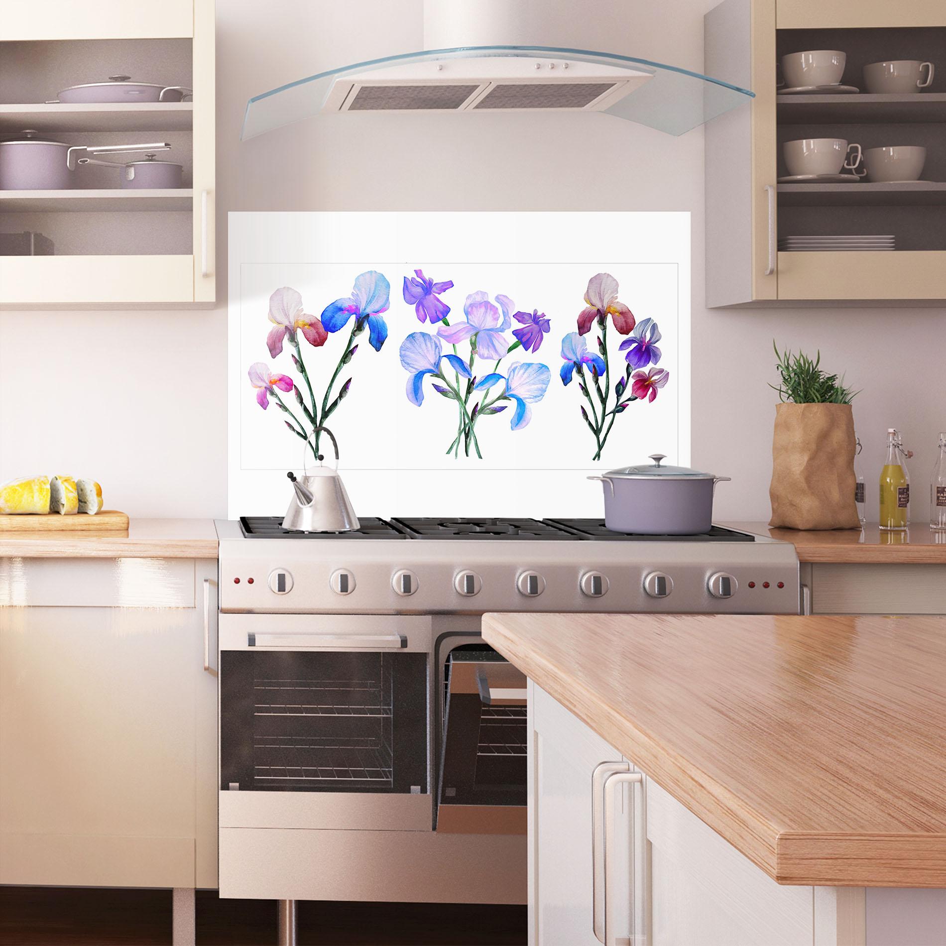 Konyhai üveg hátfal Iris Set mockup 1