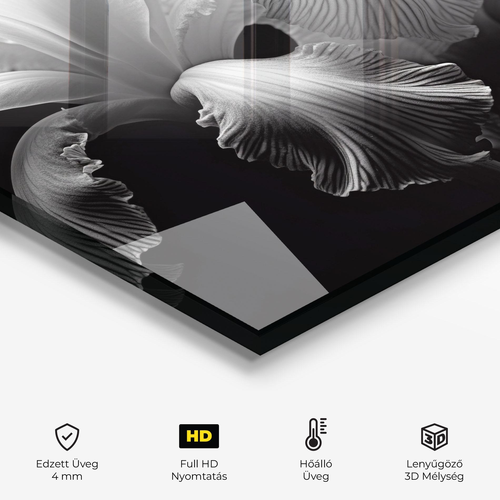 Konyhai üveg hátfal Grey Iris mockup 2