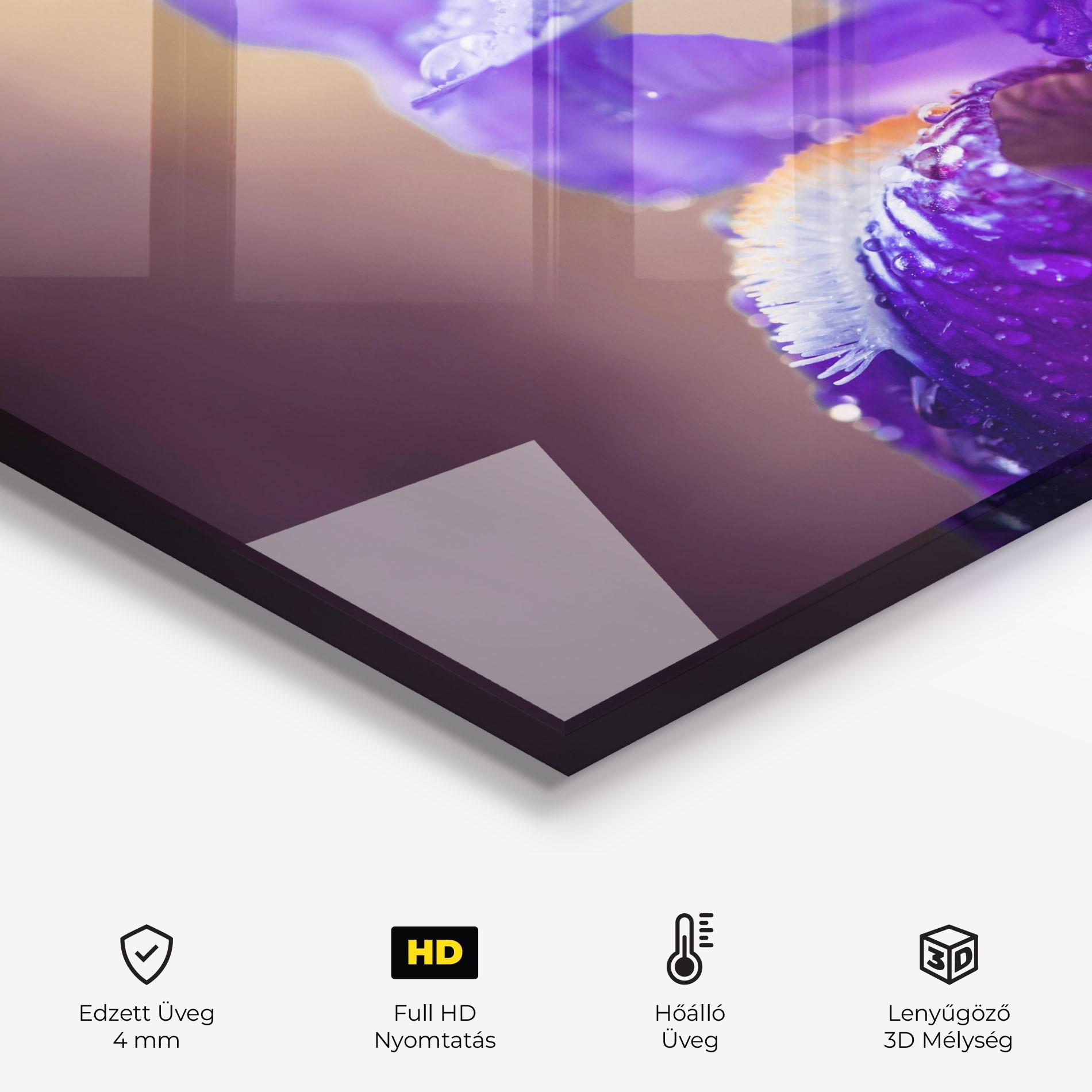 Konyhai üveg hátfal Iris Aftger Rain mockup 2