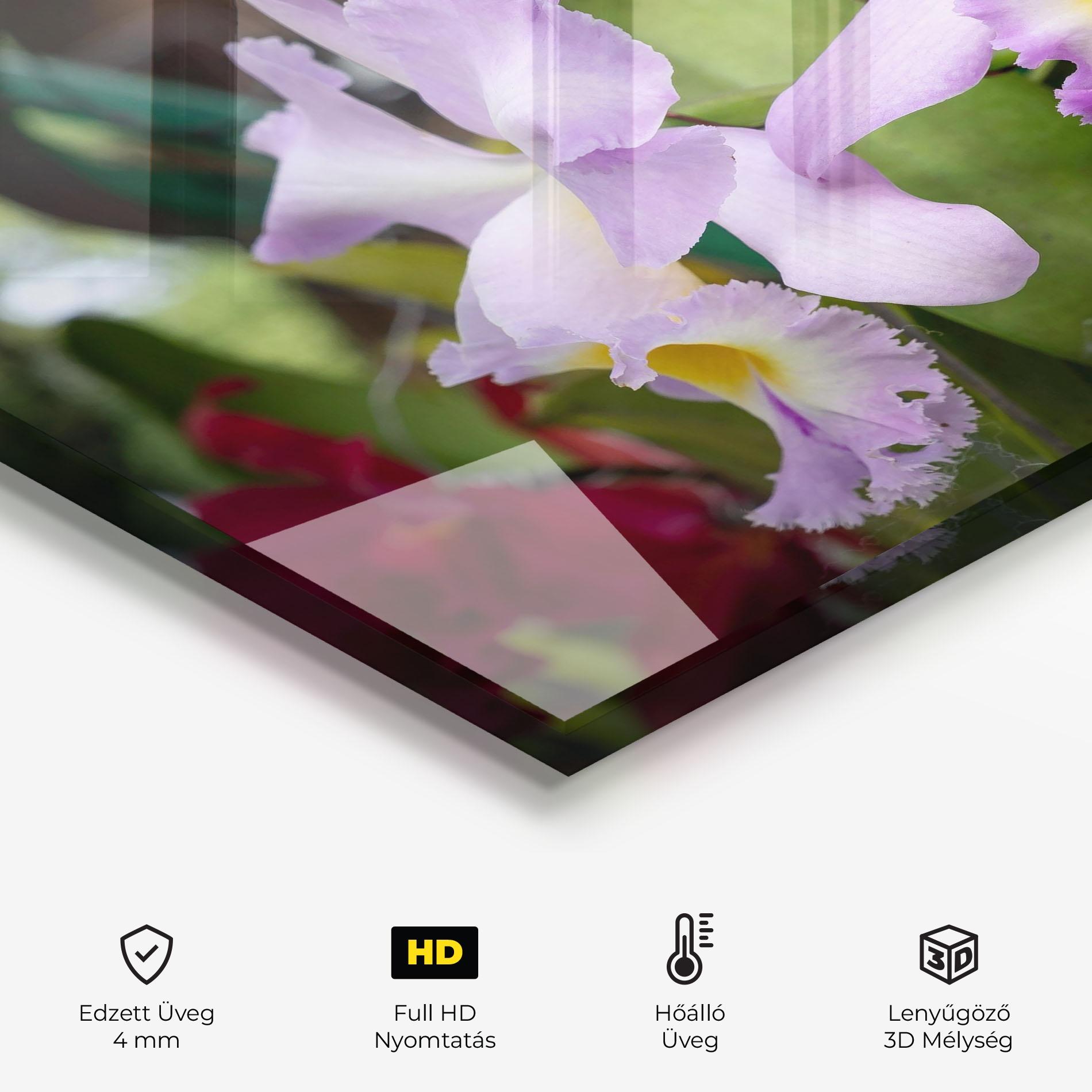 Konyhai üveg hátfal Light Purple Iris mockup 2