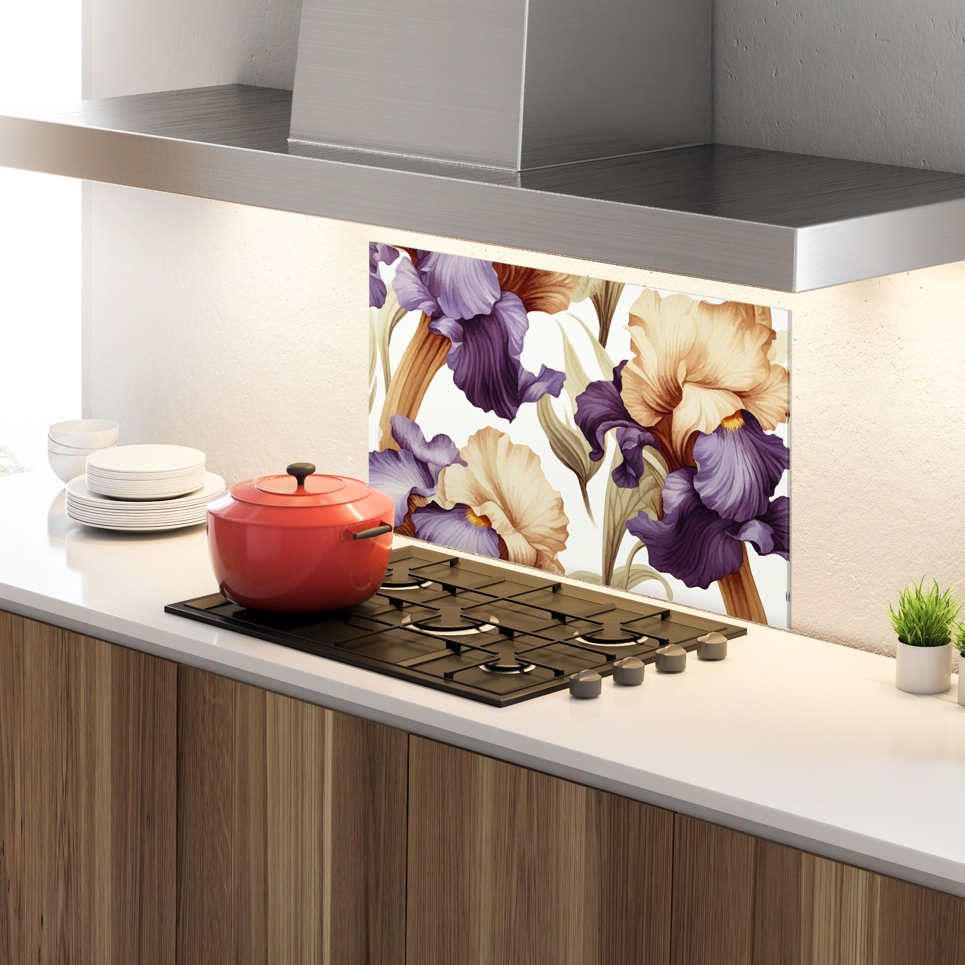 Cream Purple Iris mockup 4