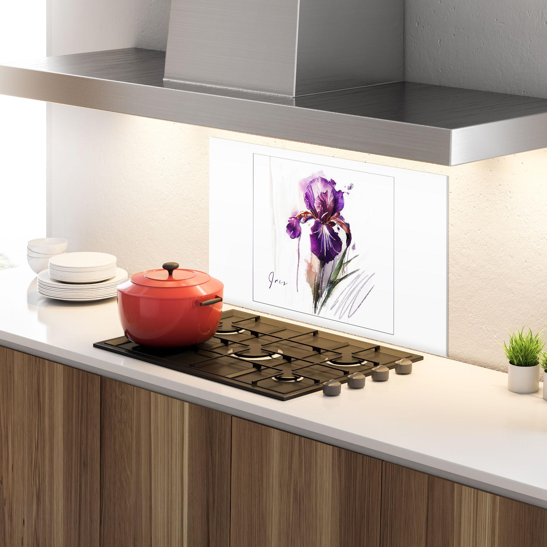 Konyhai üveg hátfal Iris Art mockup 4