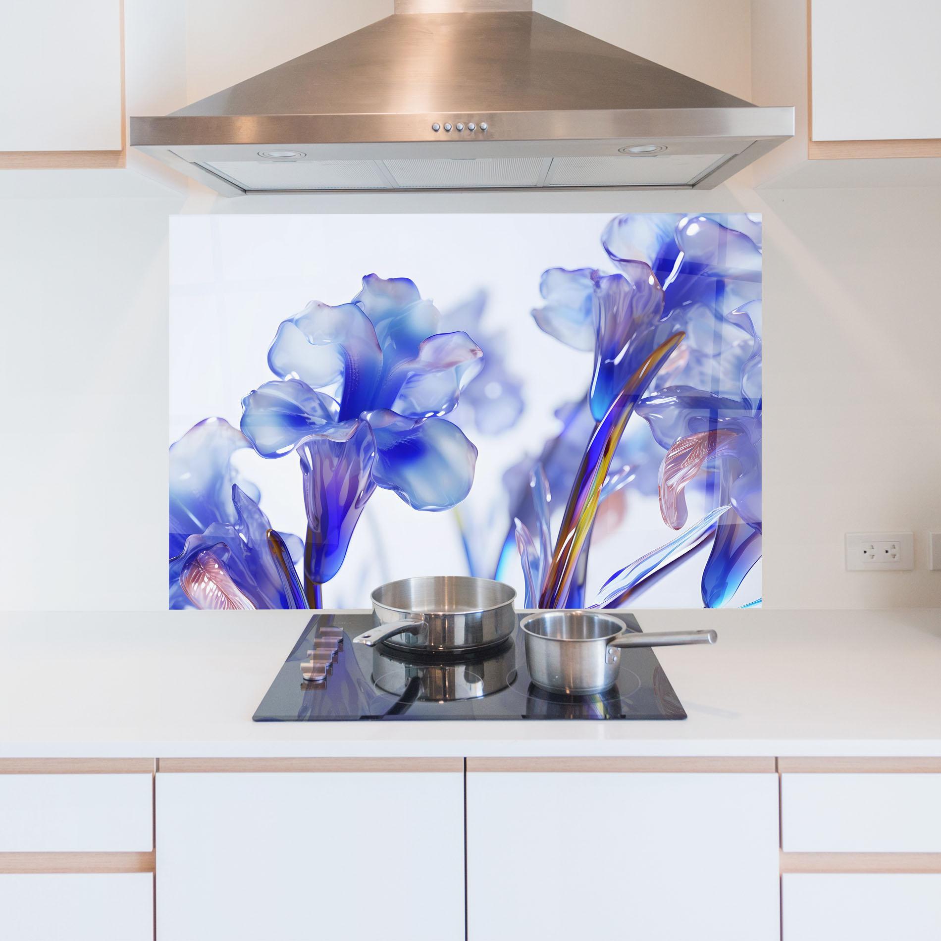 Konyhai üveg hátfal Iris Glass mockup 5