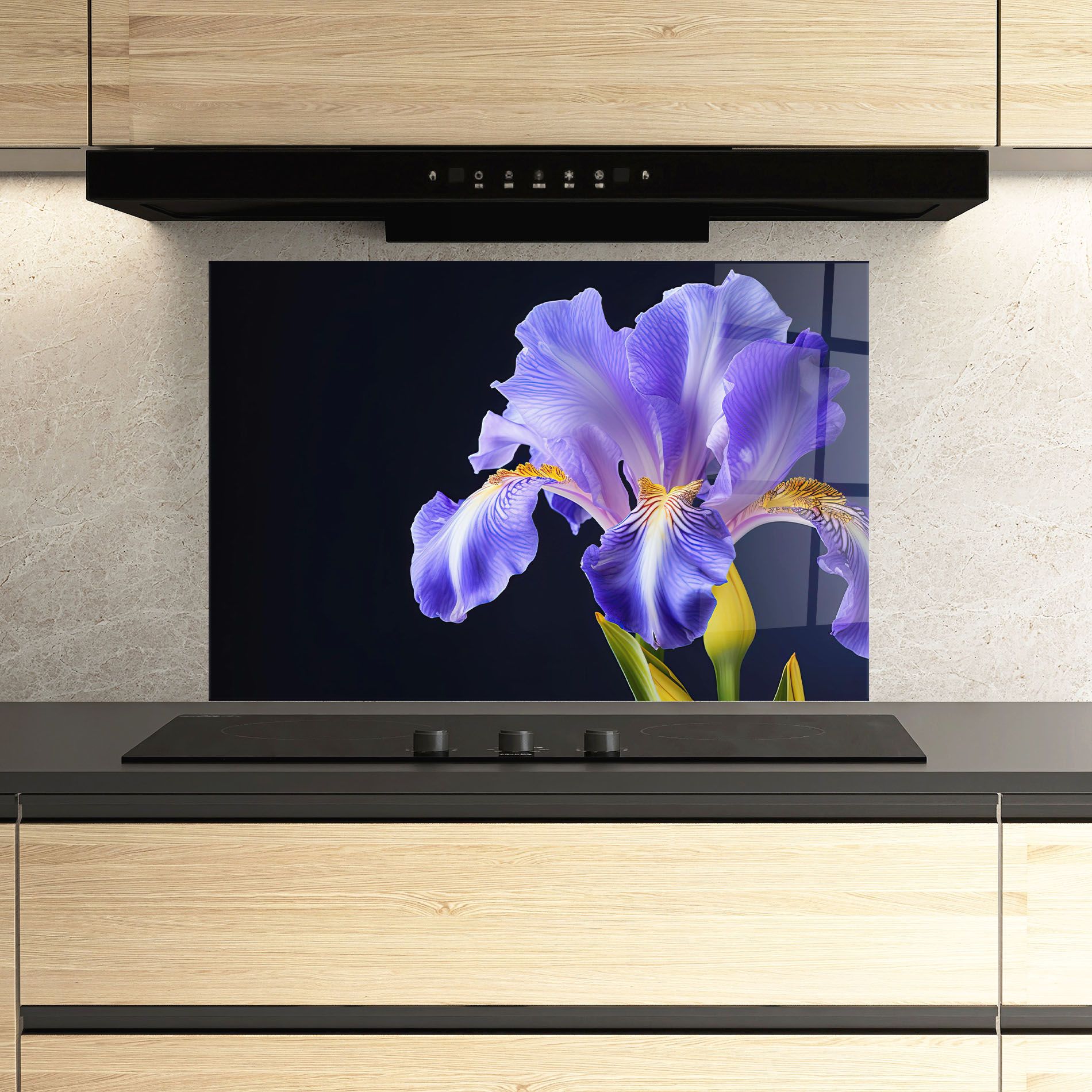 Purple Iris On Black mockup 3