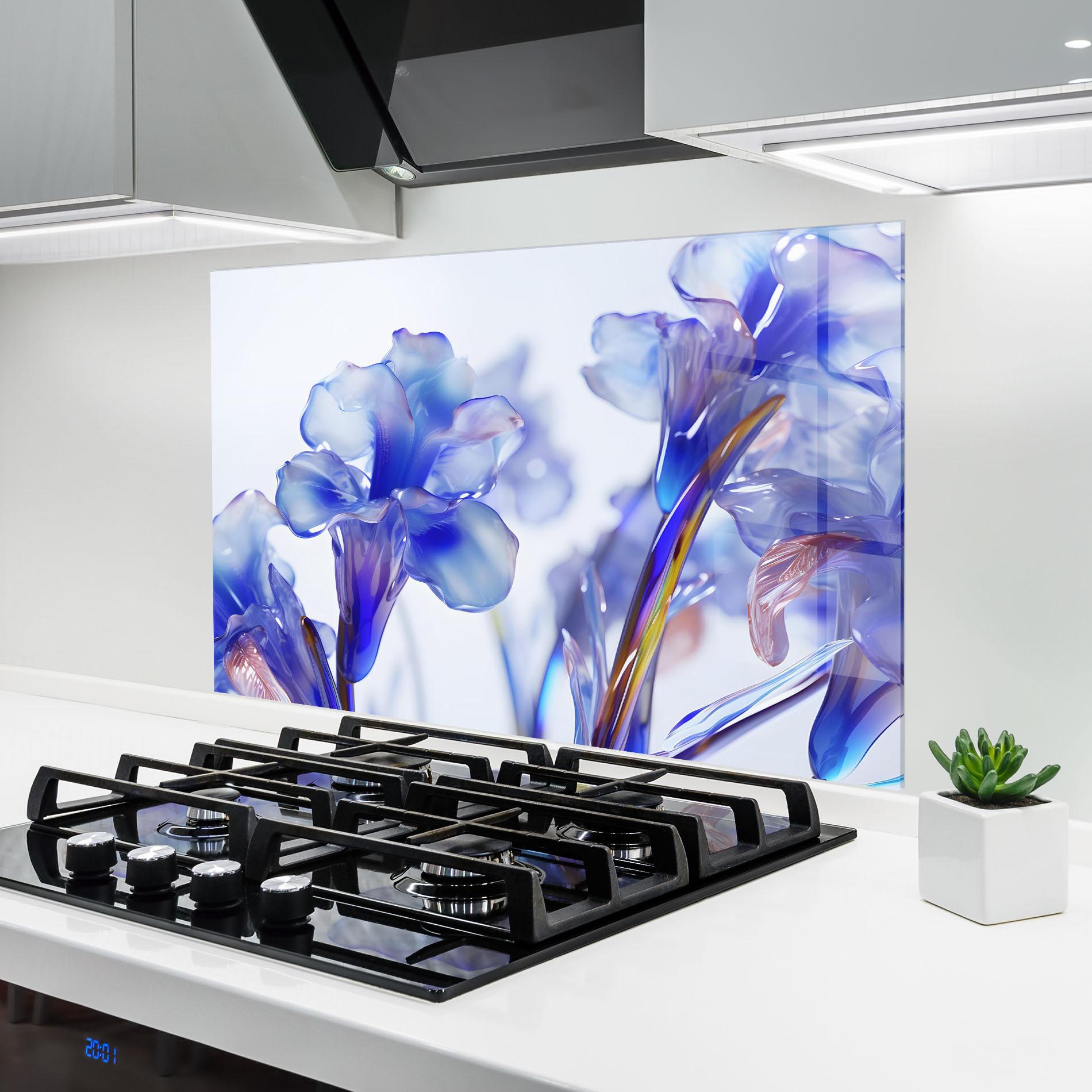 Konyhai üveg hátfal Iris Glass mockup 6