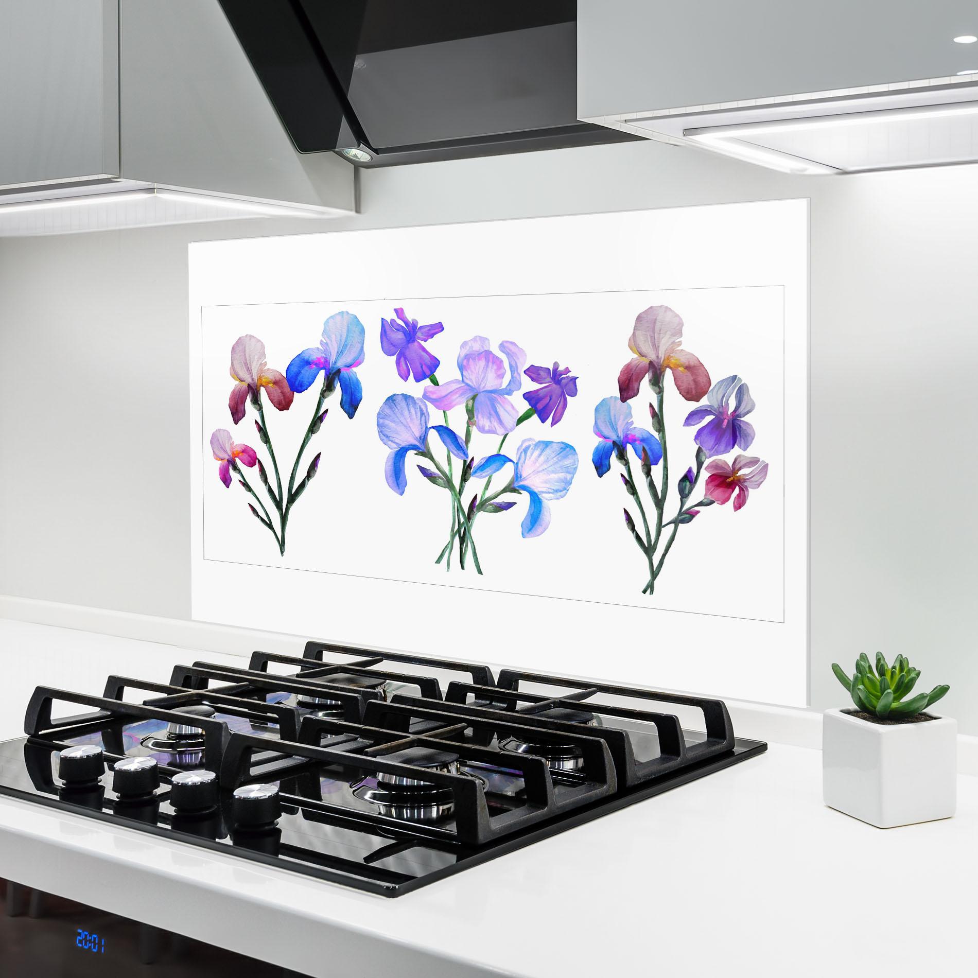 Konyhai üveg hátfal Iris Set mockup 6