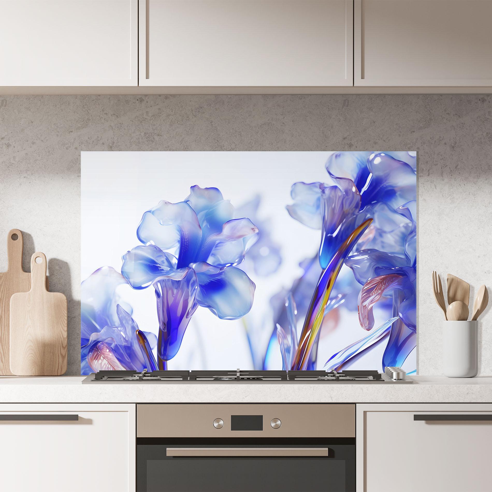 Konyhai üveg hátfal Iris Glass mockup 7