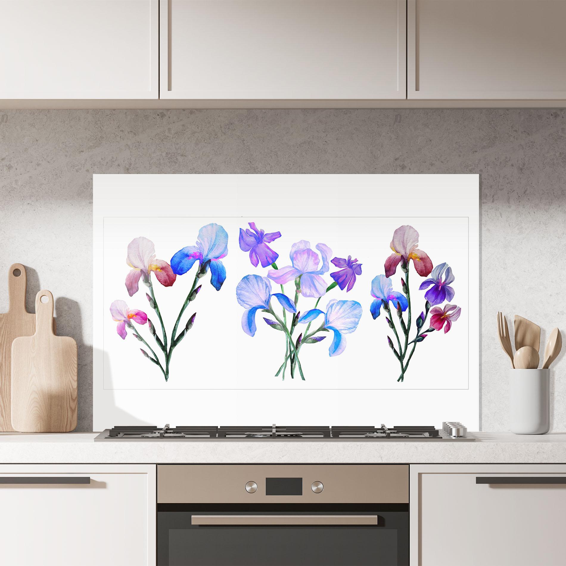 Konyhai üveg hátfal Iris Set mockup 7