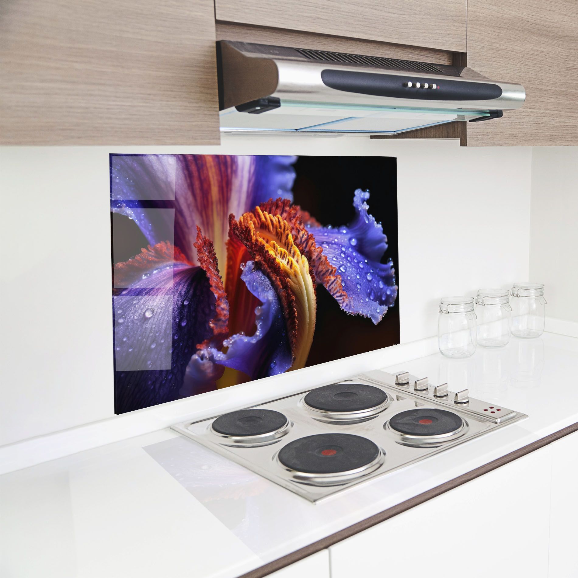 Close Up Blue Iris After Rain mockup 8