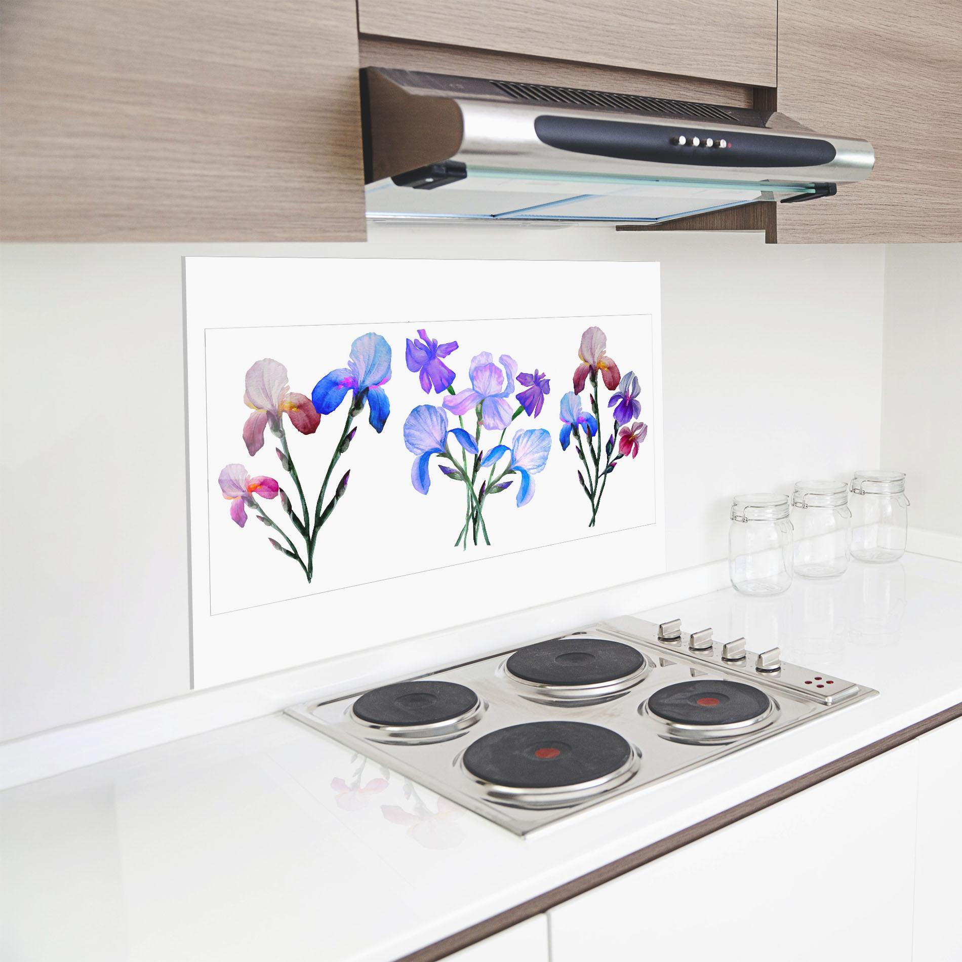 Konyhai üveg hátfal Iris Set mockup 8