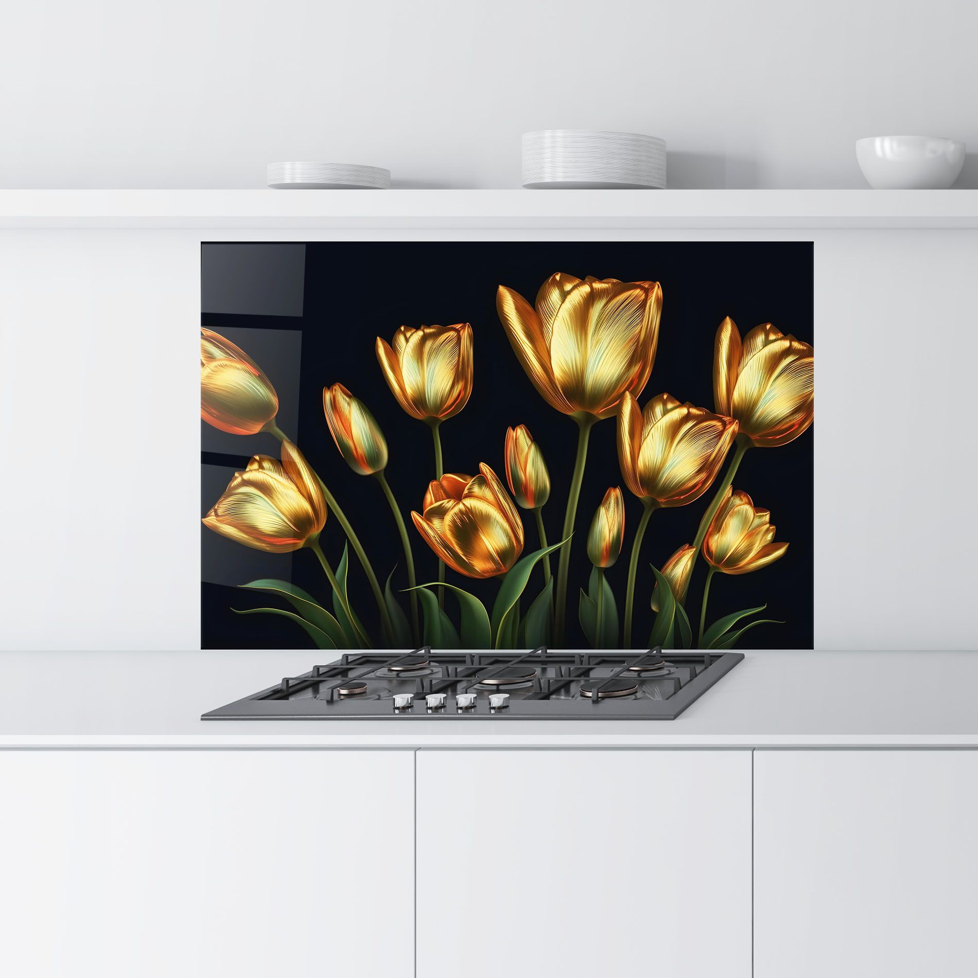 Gold Pretty Tulips mockup 9