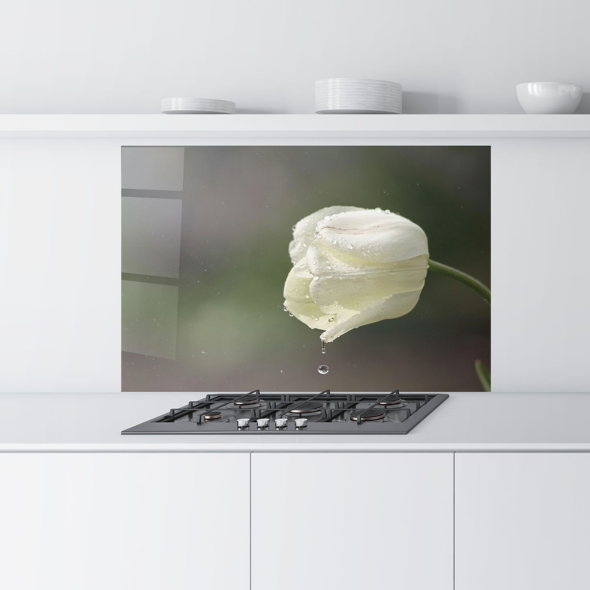 White Single Tulip mockup 9