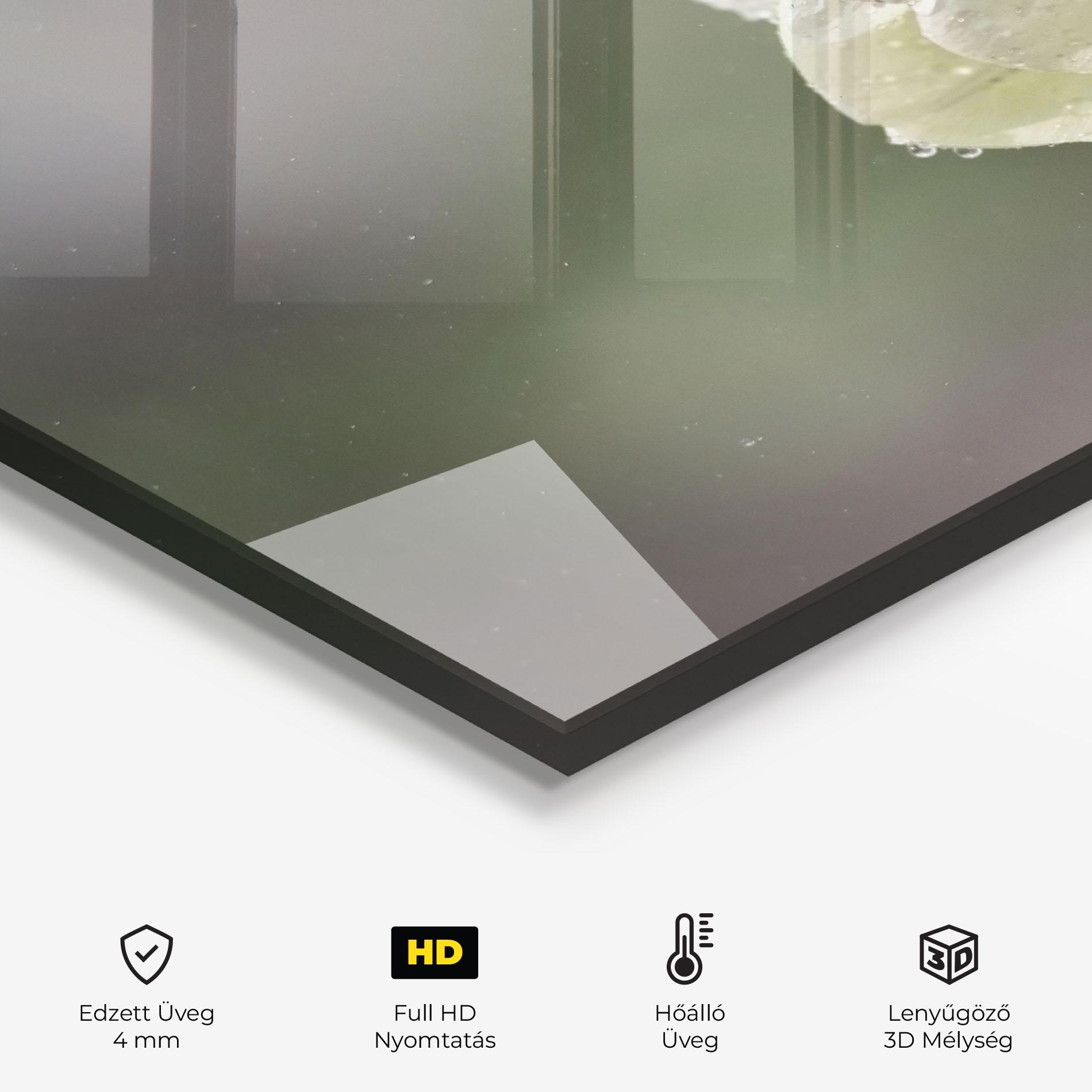 Konyhai üveg hátfal White Single Tulip mockup 2