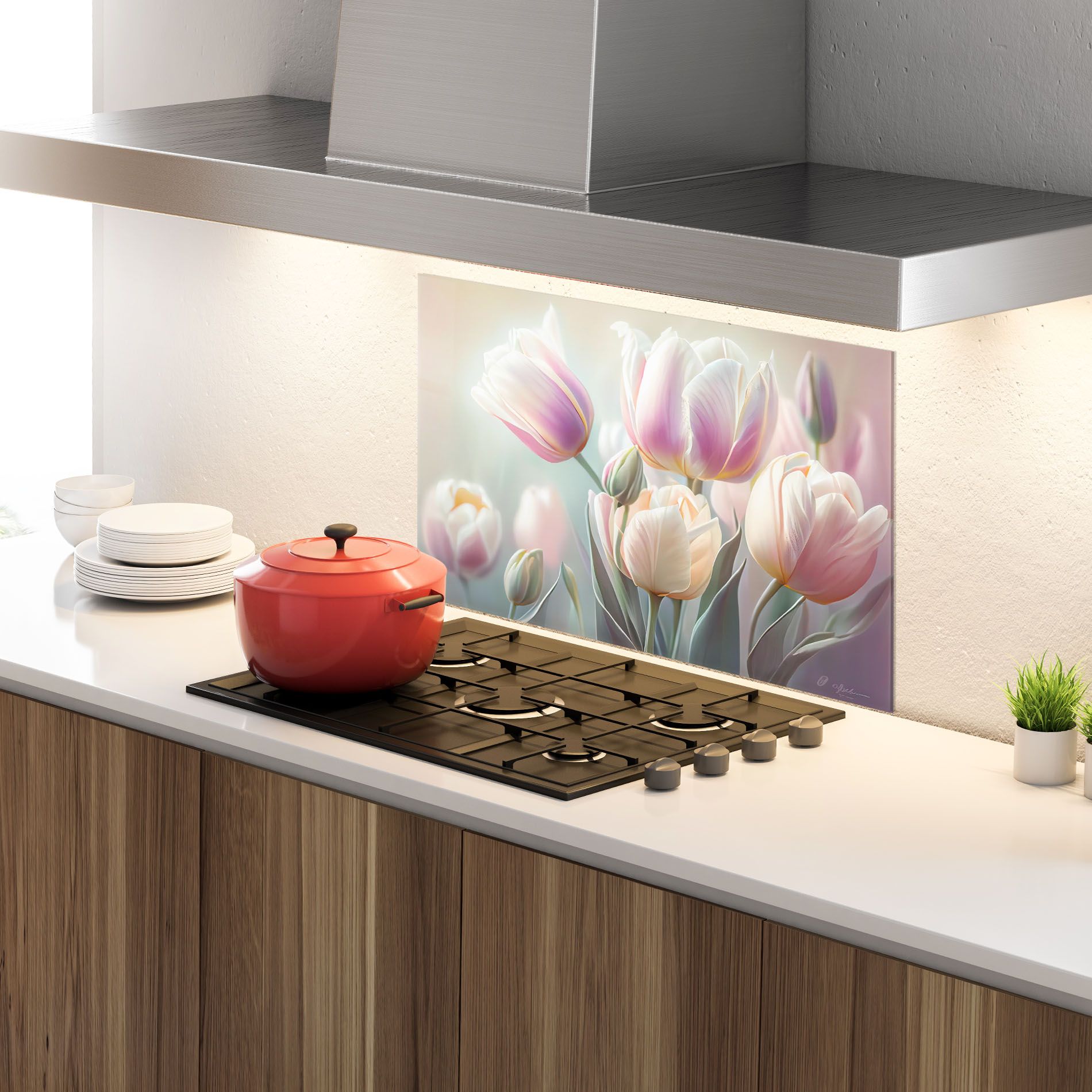 Dreamy White Tulips mockup 4