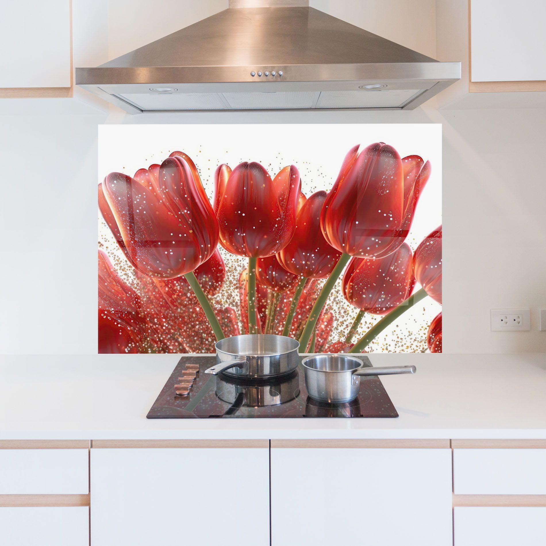 Glitter Red Tulips mockup 5