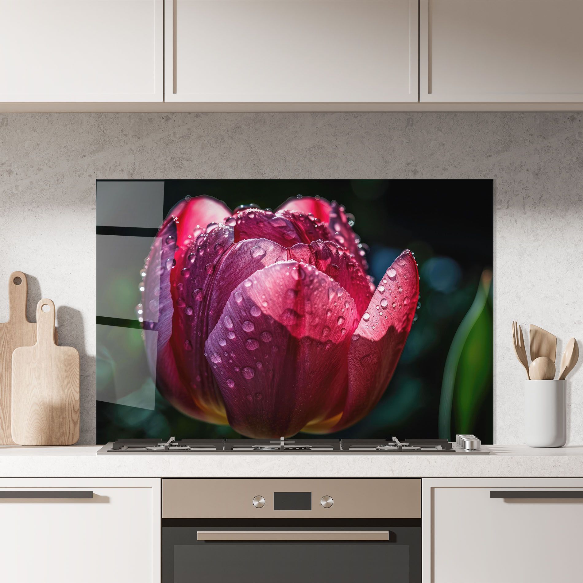 Pink Tulip After Rain mockup 7