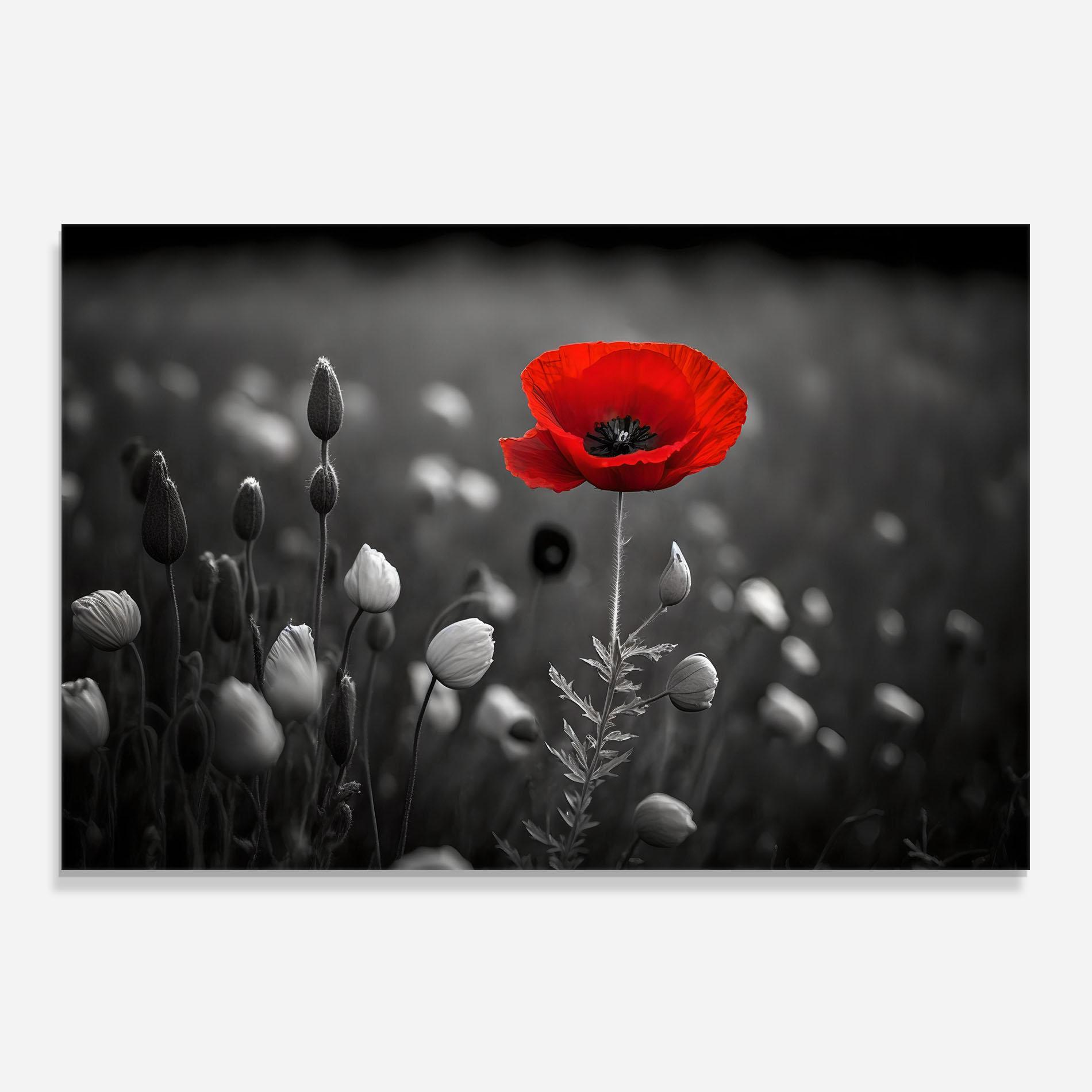 Konyhai üveg hátfal Special Red Poppy mockup 0