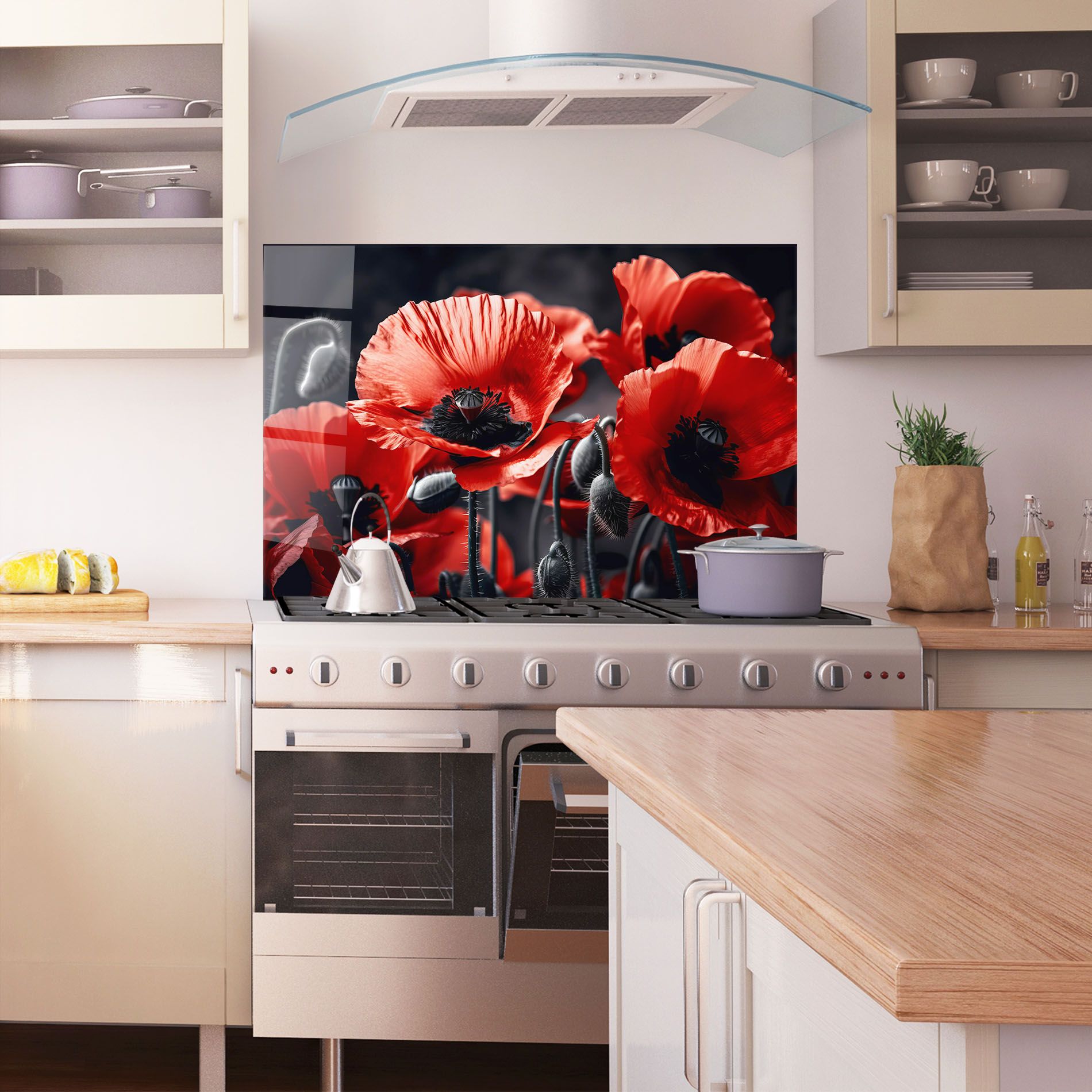 Black Red Poppy View mockup 1