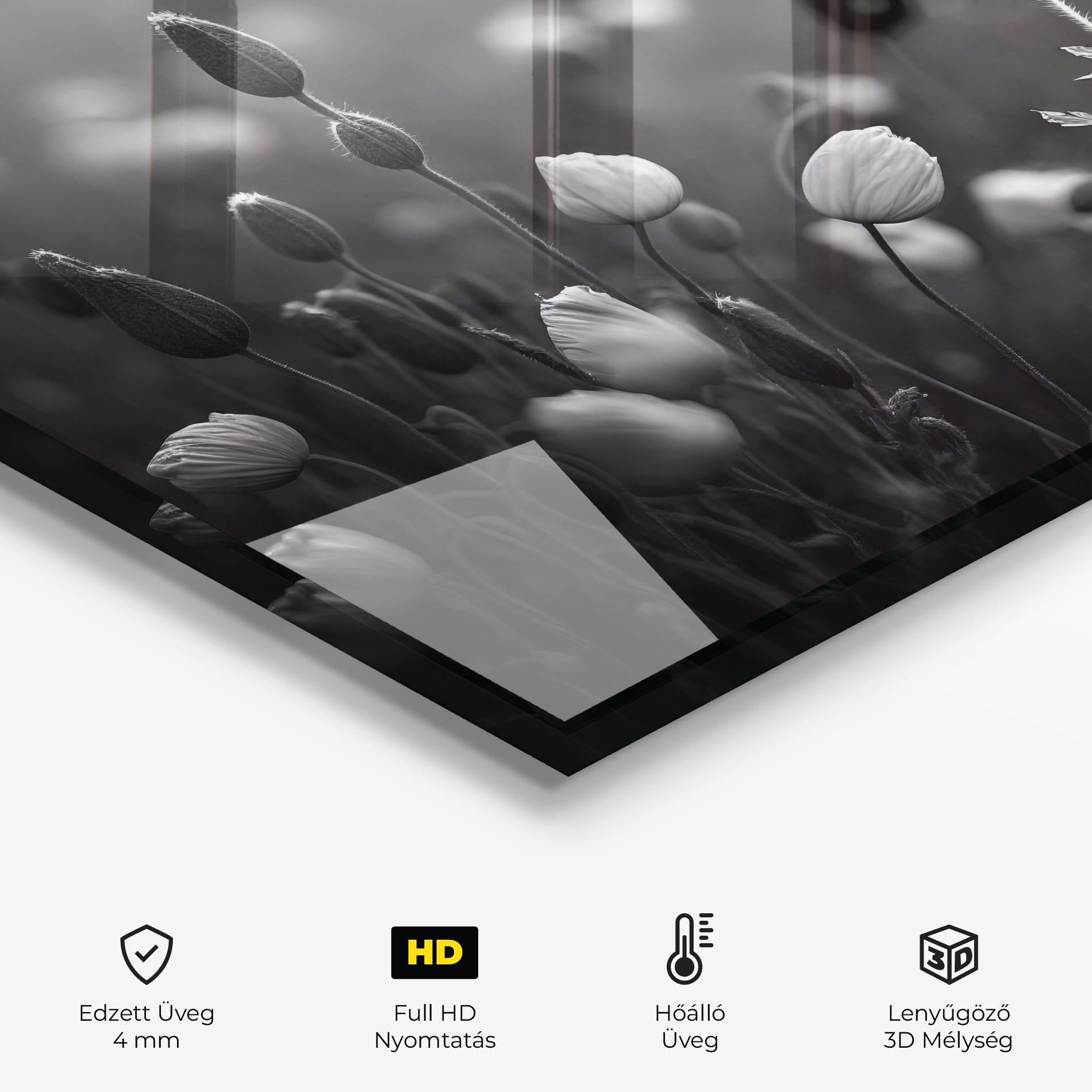 Konyhai üveg hátfal Special Red Poppy mockup 2