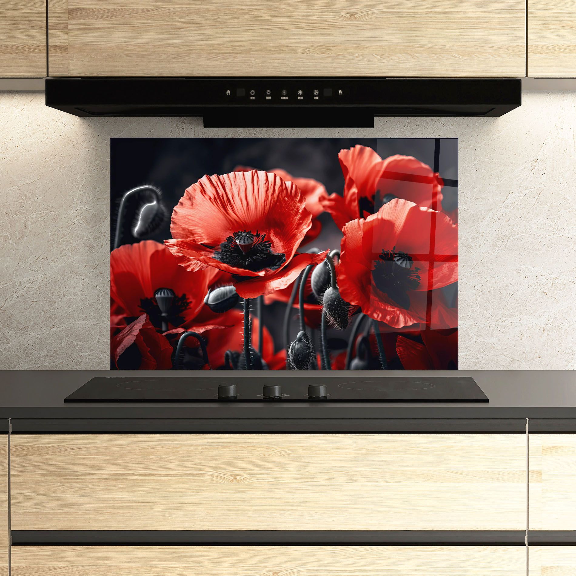 Black Red Poppy View mockup 3