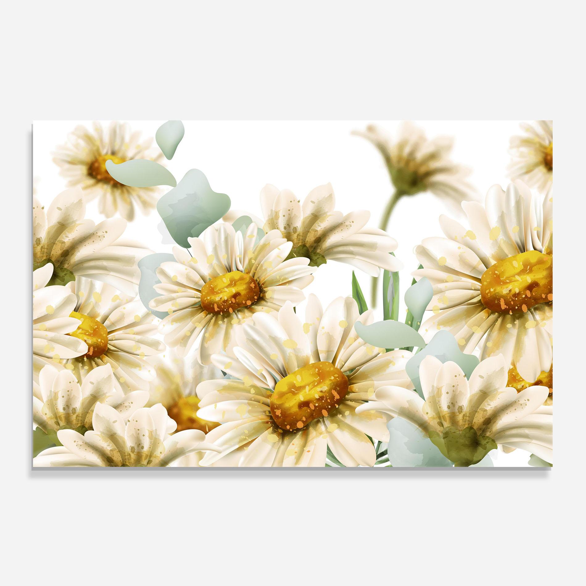 Konyhai üveg hátfal Beautiful Daisy Art mockup 0