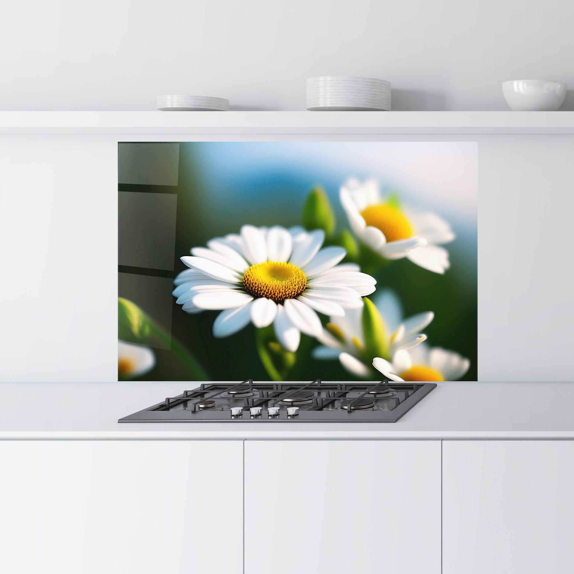 Konyhai üveg hátfal Daisy In The Sun mockup 9