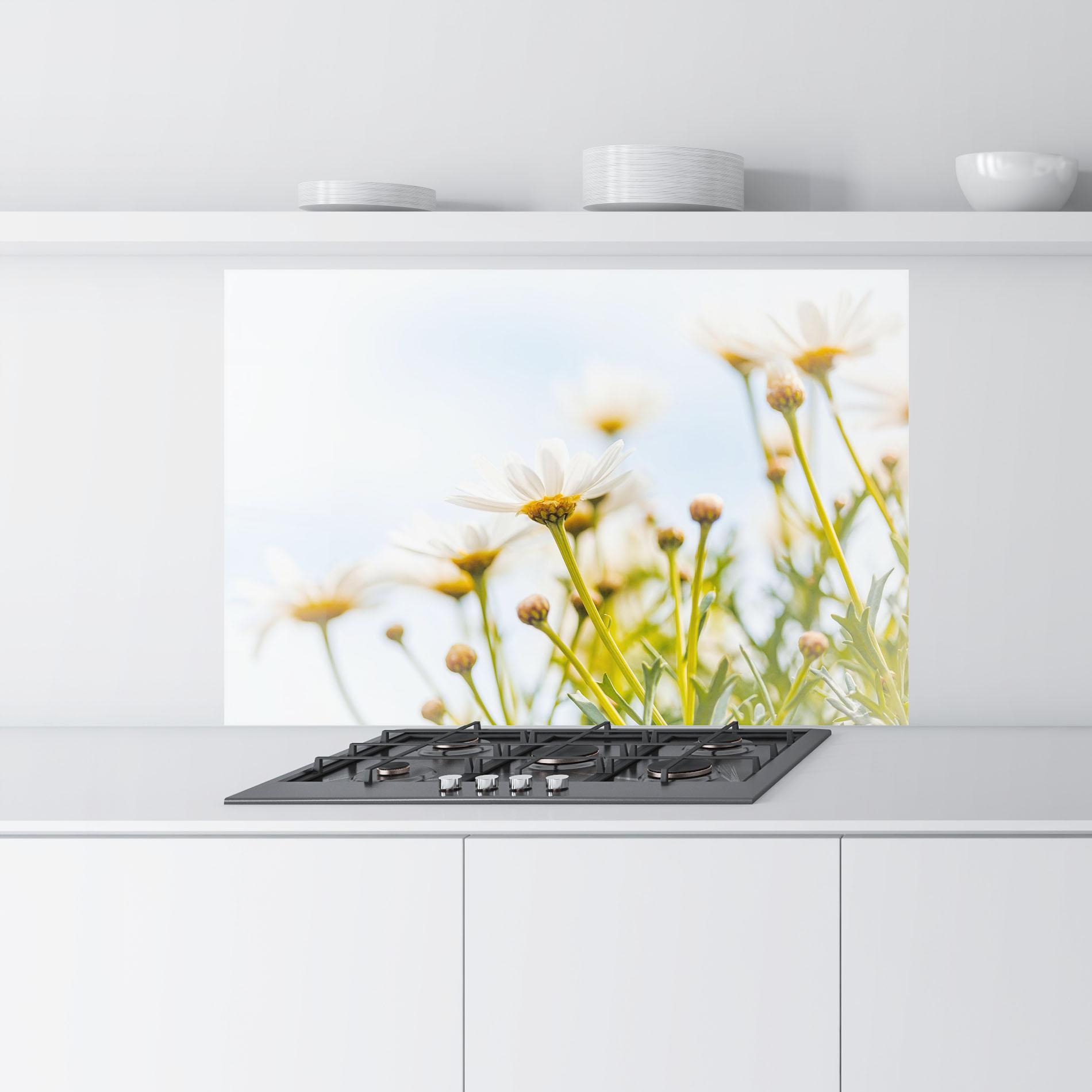 Konyhai üveg hátfal Dreamy Daisy mockup 9