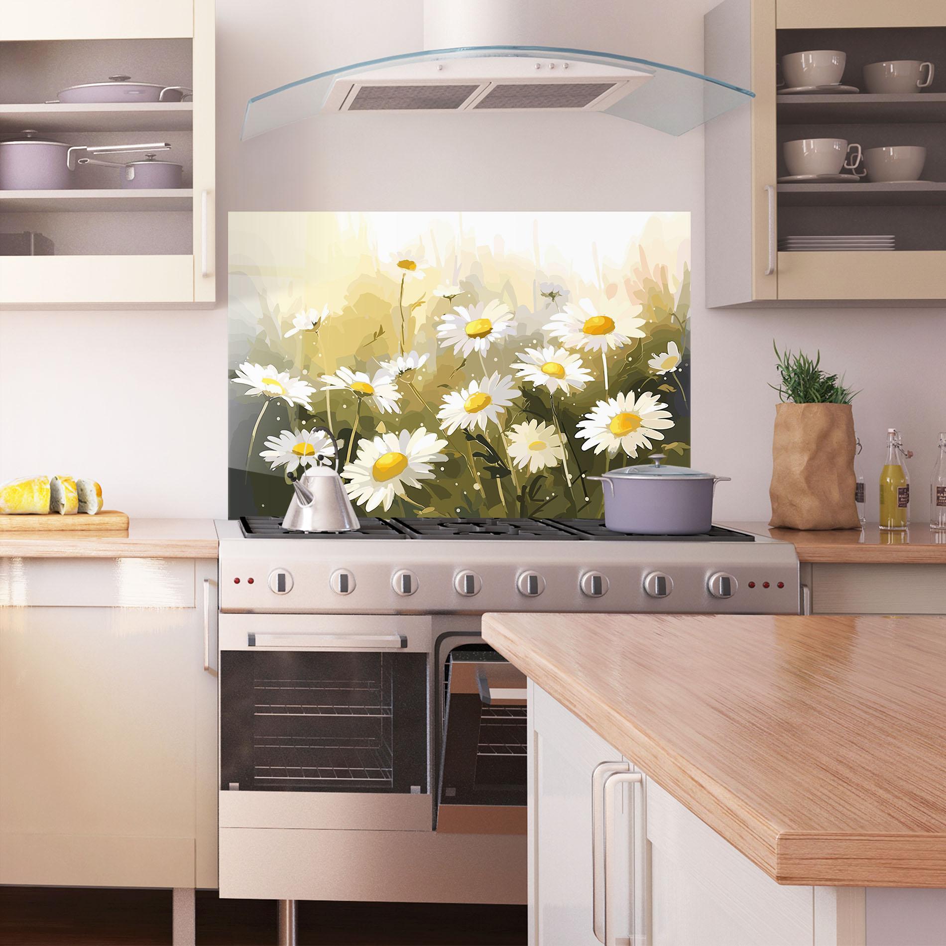 Konyhai üveg hátfal Daily Daisy mockup 1