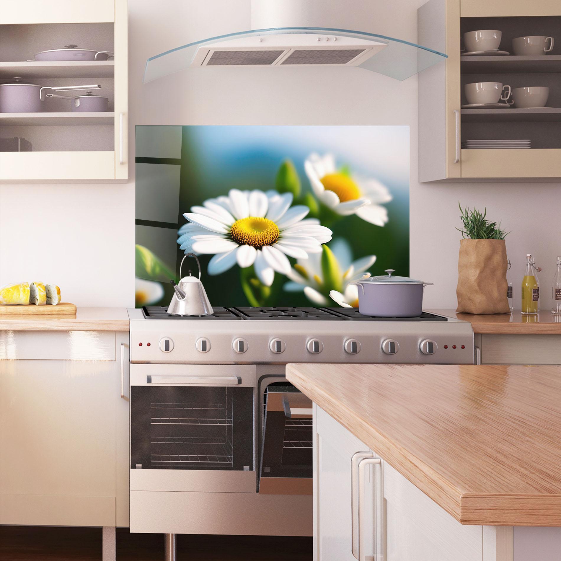 Konyhai üveg hátfal Daisy In The Sun mockup 1