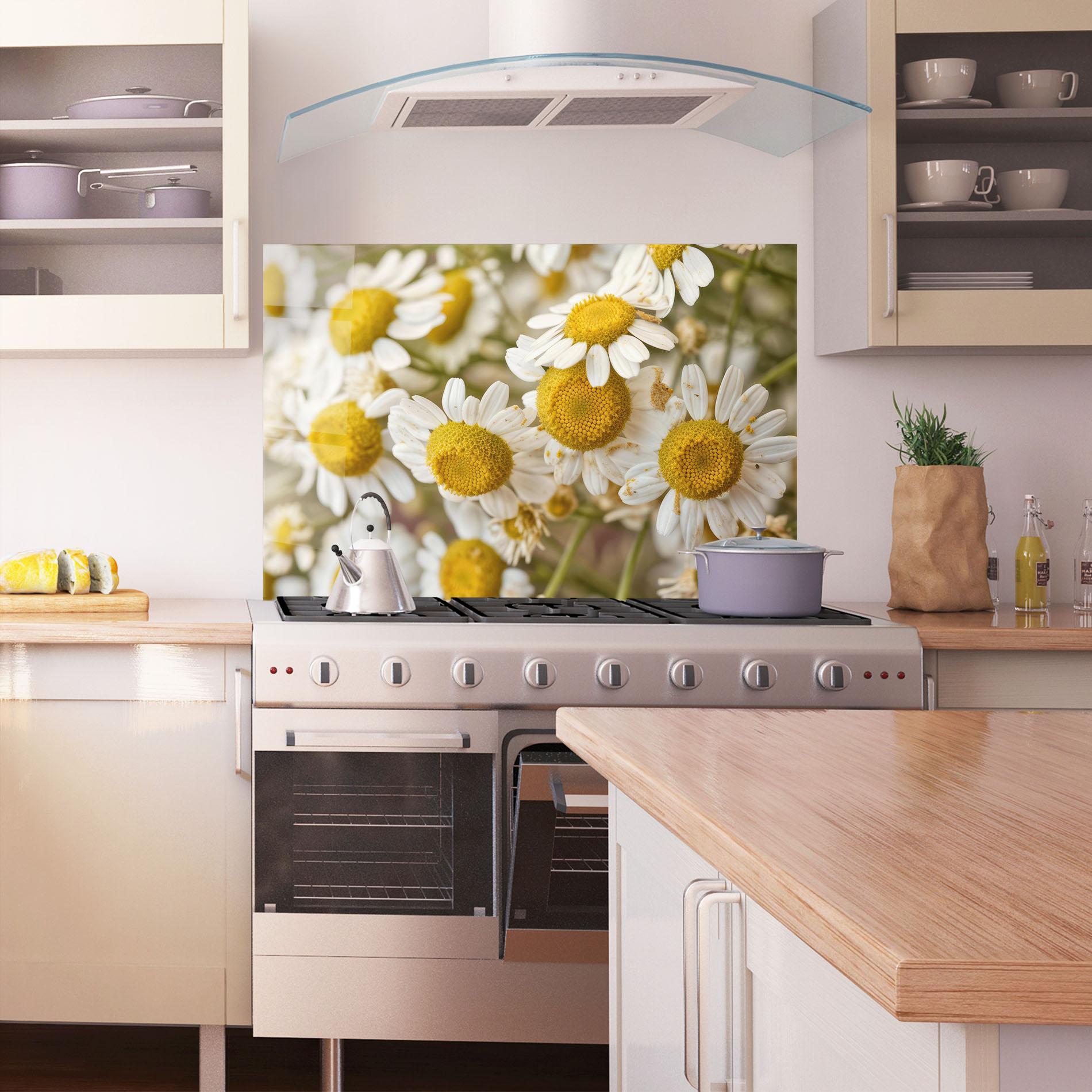 Konyhai üveg hátfal Daisy Wall mockup 1