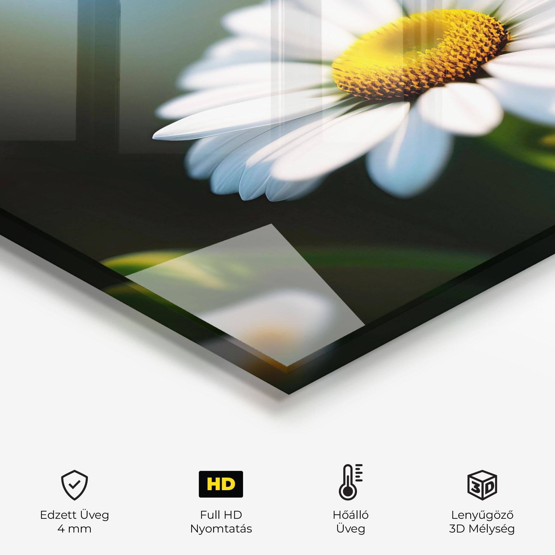 Konyhai üveg hátfal Daisy In The Sun mockup 2