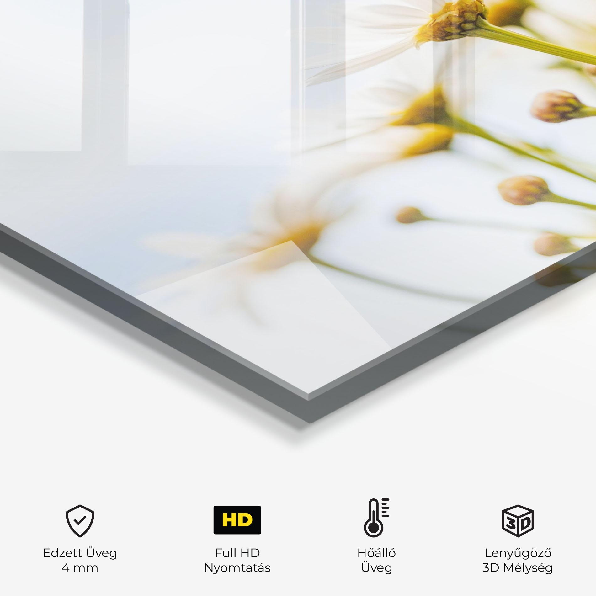 Konyhai üveg hátfal Dreamy Daisy mockup 2