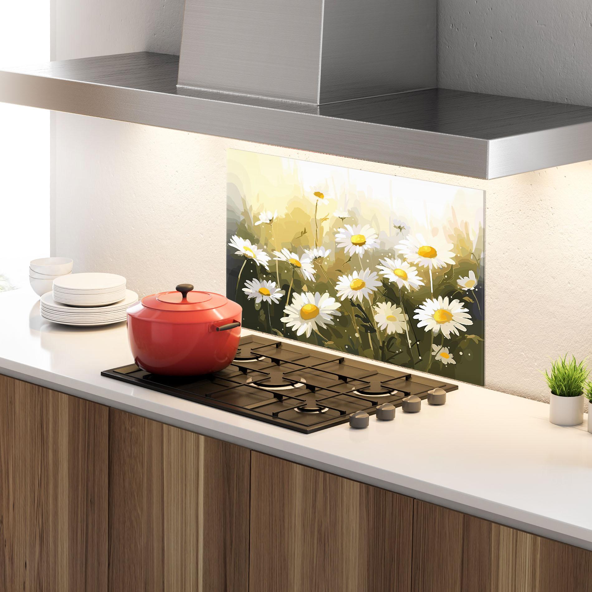 Konyhai üveg hátfal Daily Daisy mockup 4