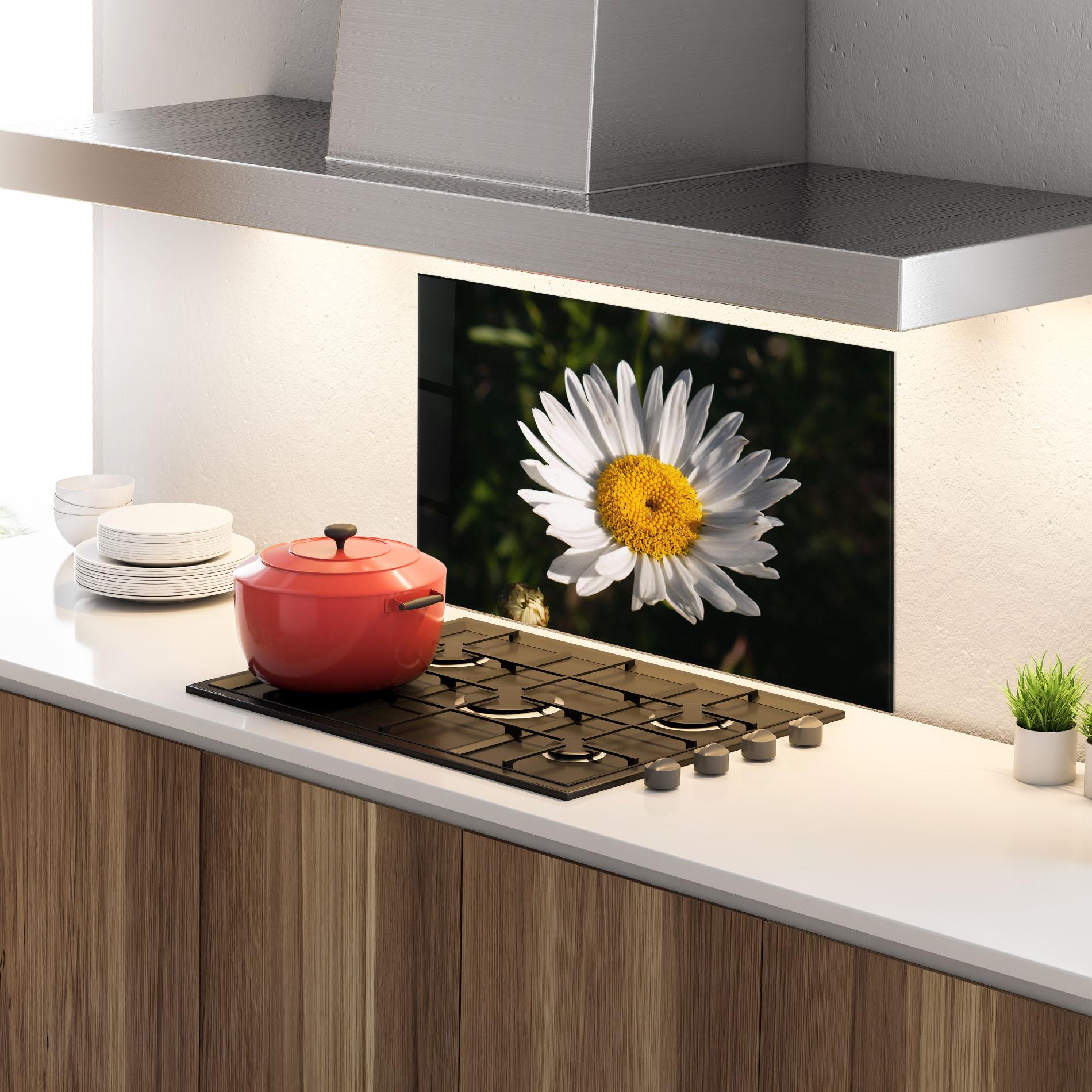 Konyhai üveg hátfal Daisy Enjoying The Sun mockup 4