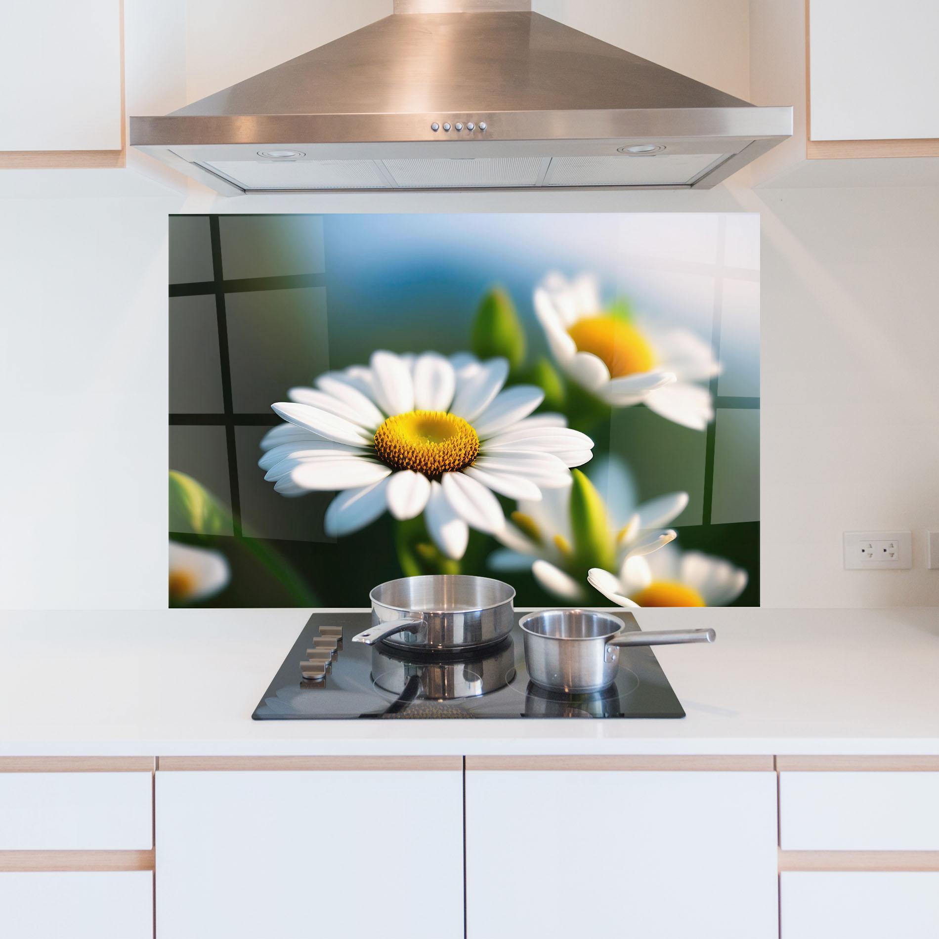 Konyhai üveg hátfal Daisy In The Sun mockup 5