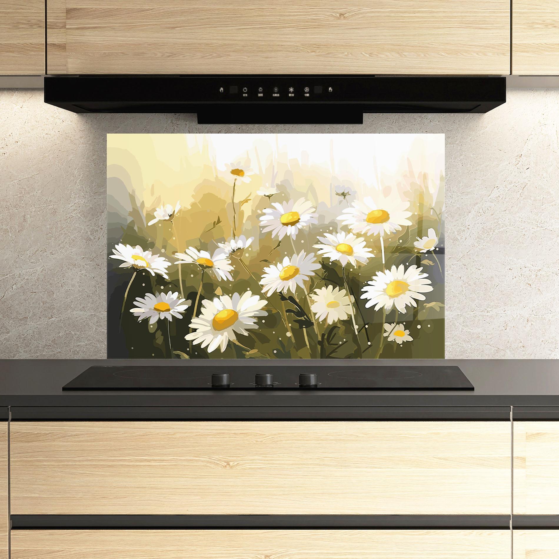 Konyhai üveg hátfal Daily Daisy mockup 3