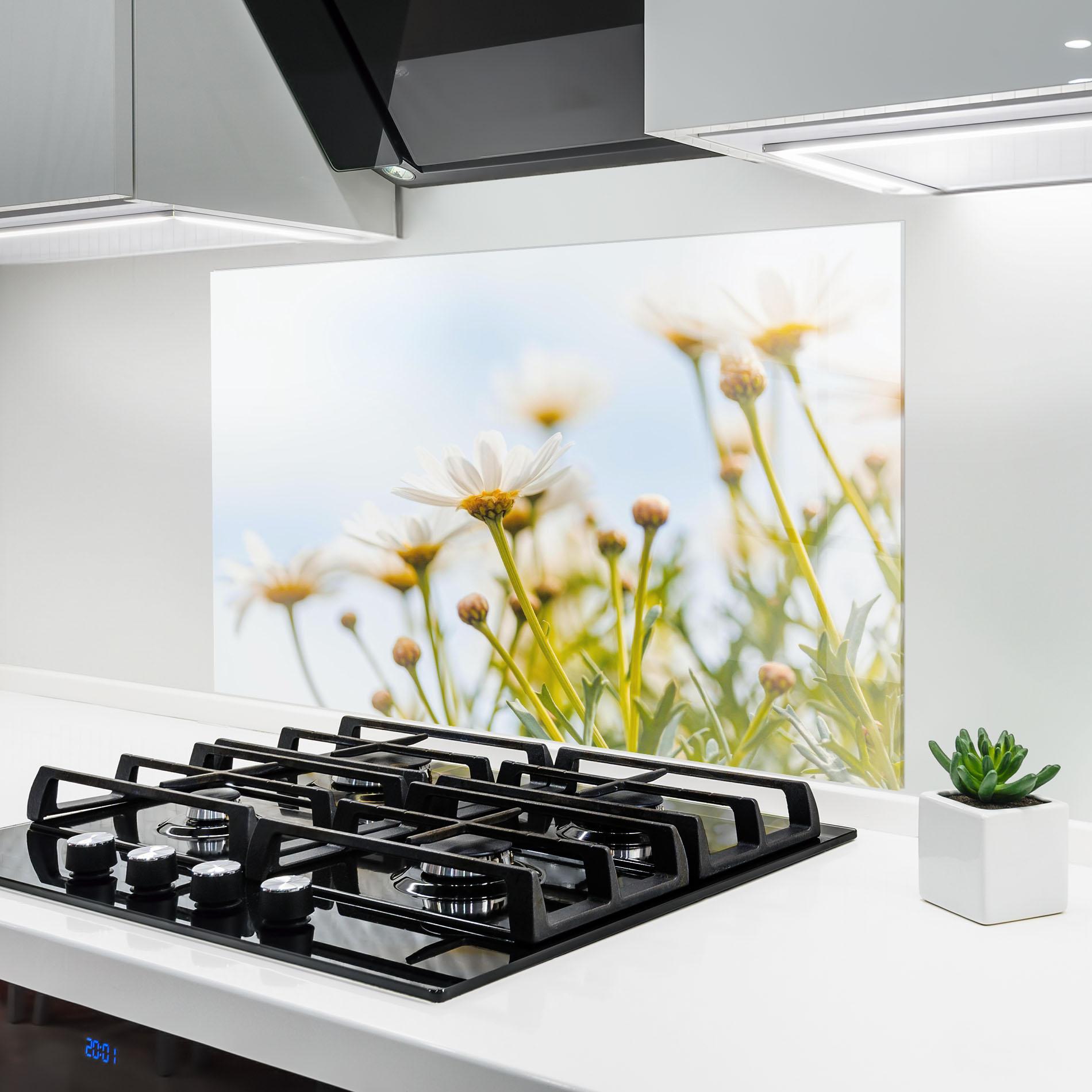 Konyhai üveg hátfal Dreamy Daisy mockup 6