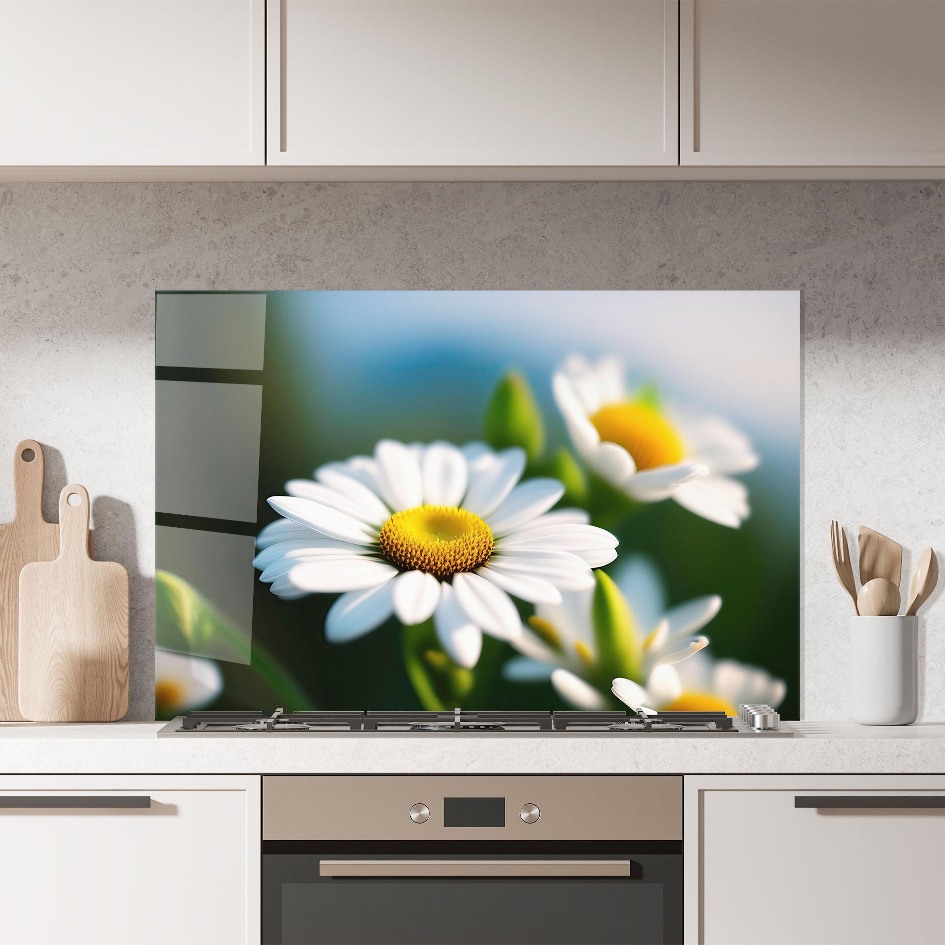 Konyhai üveg hátfal Daisy In The Sun mockup 7