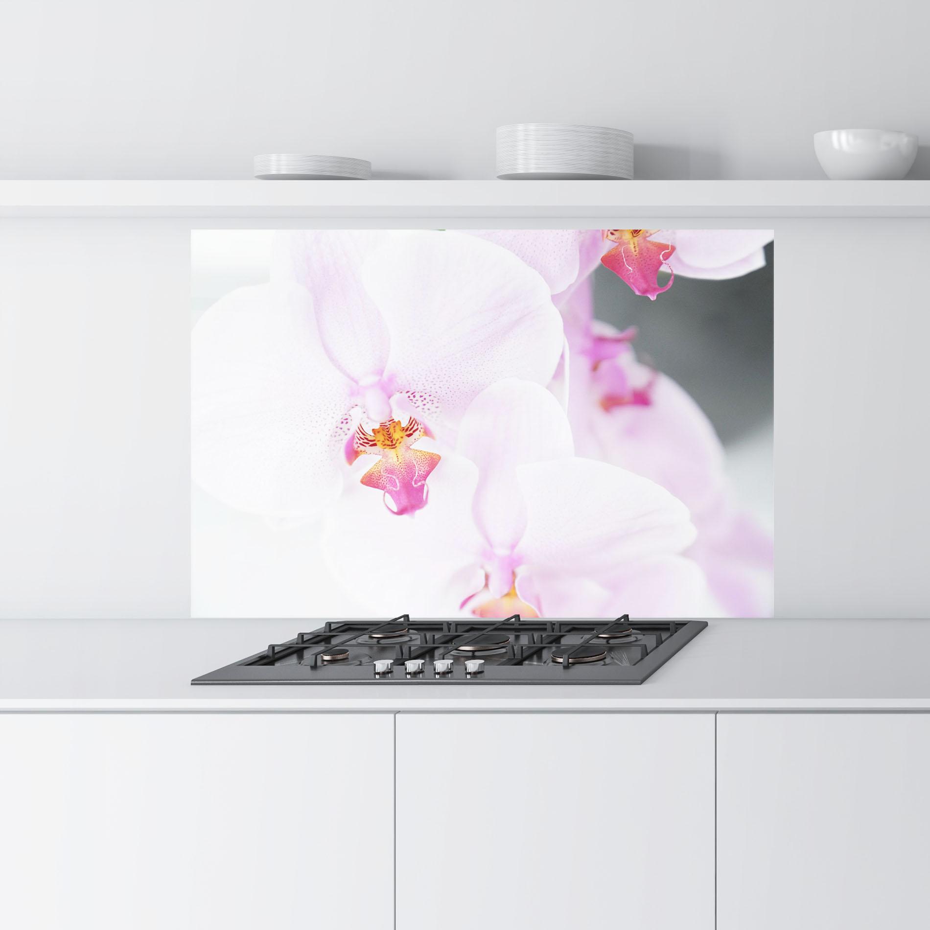 Konyhai üveg hátfal Light Purple Orchid mockup 9