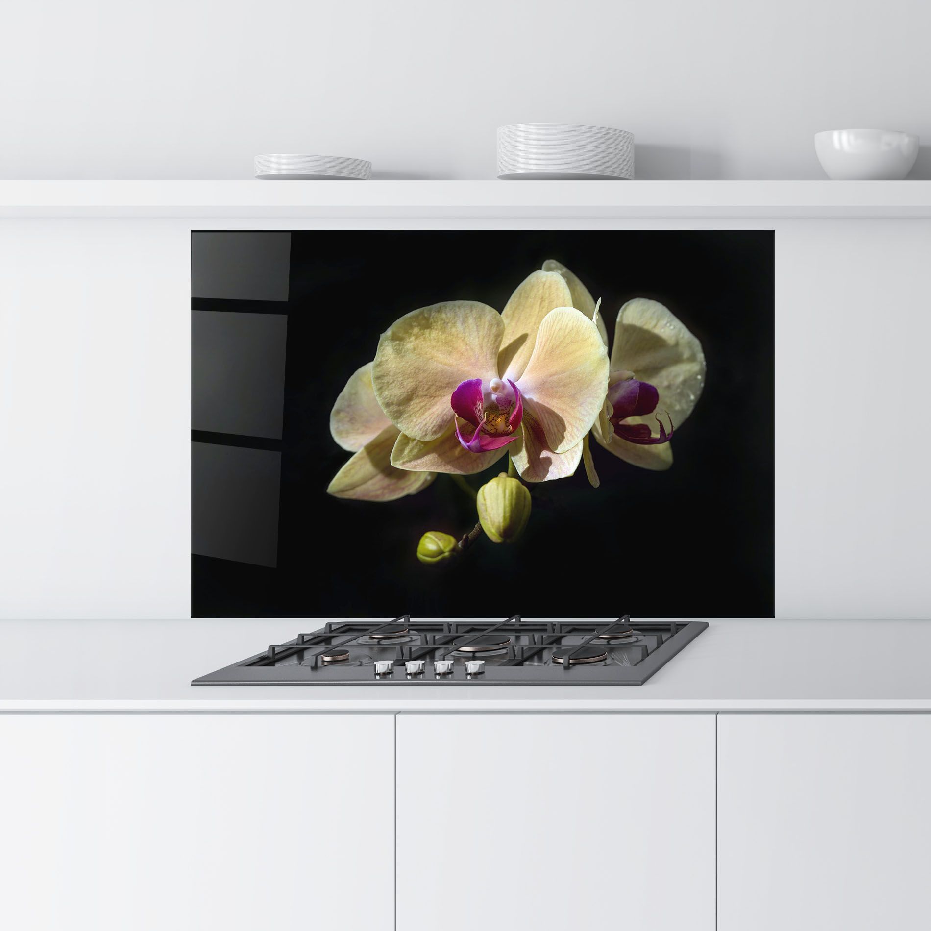 Pastel Yellow Orchids mockup 9