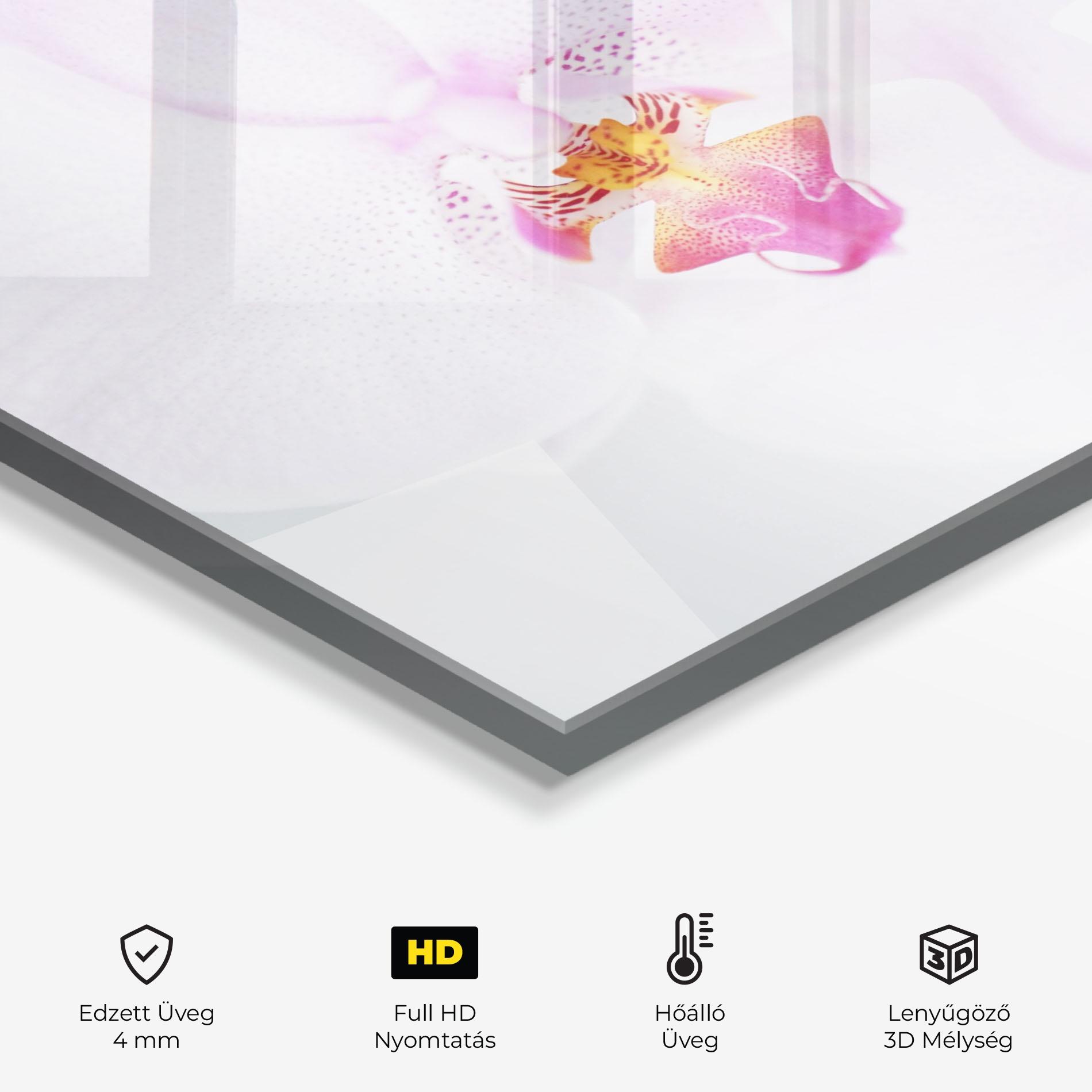 Konyhai üveg hátfal Light Purple Orchid mockup 2