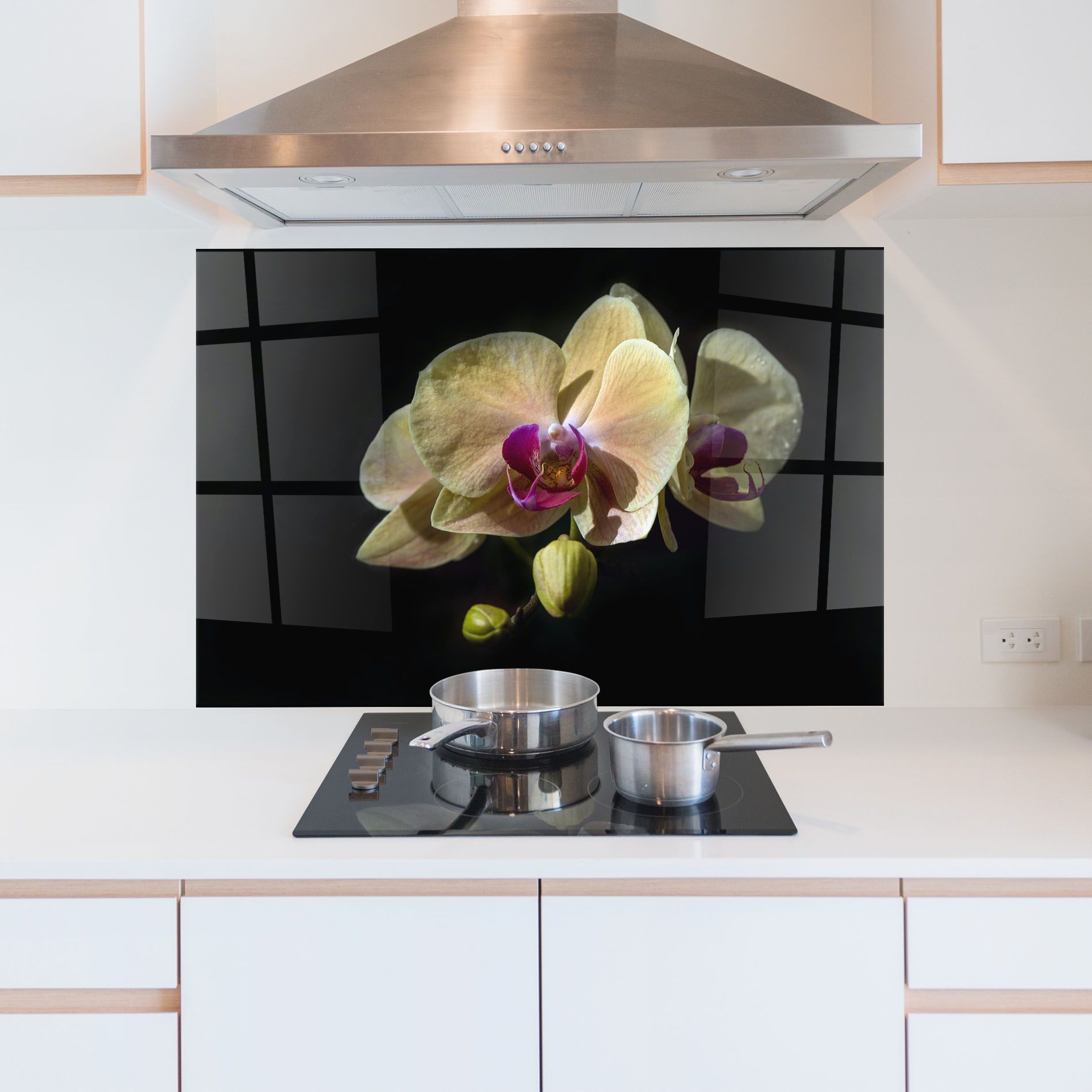 Pastel Yellow Orchids mockup 5