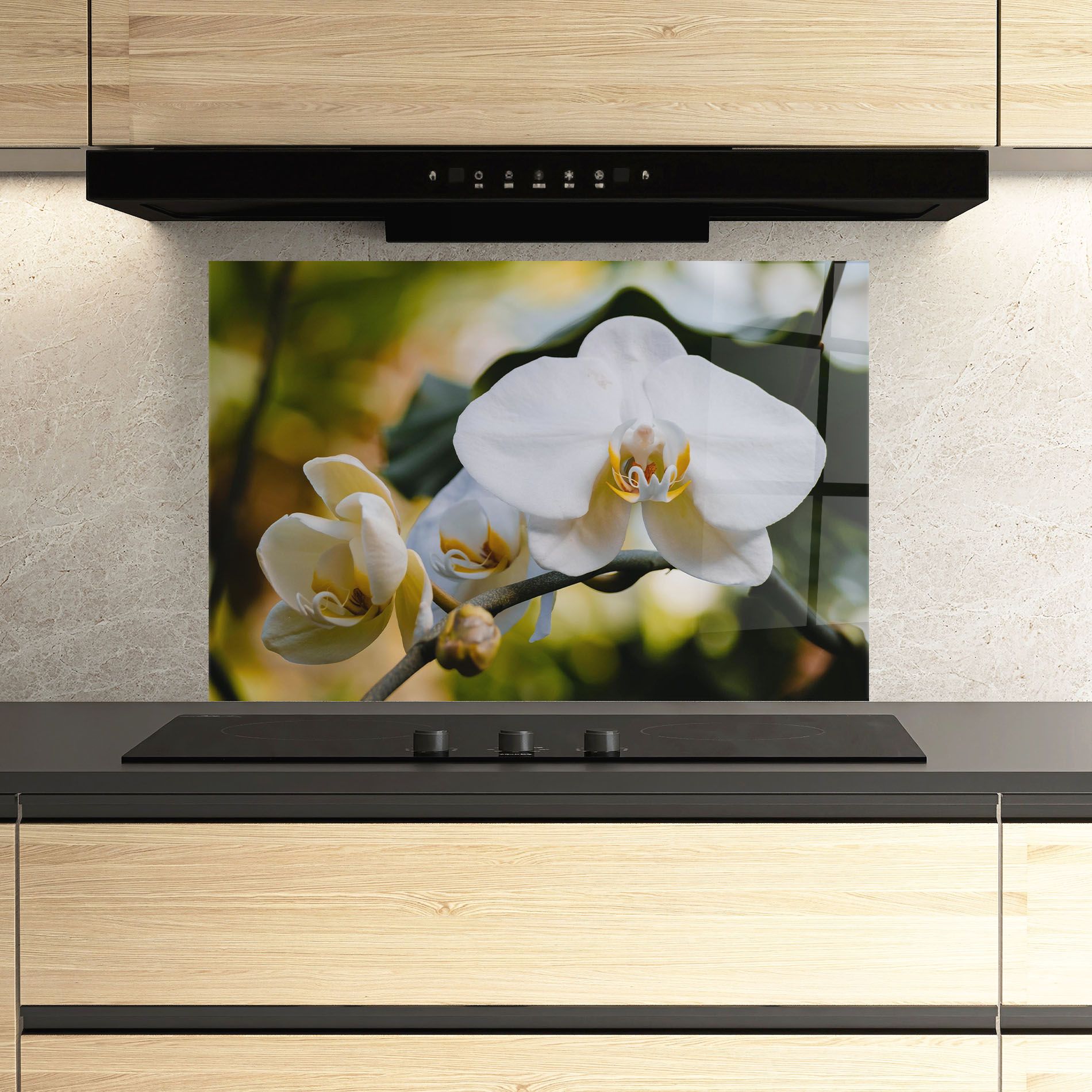 Cream Orchid In Nature mockup 3