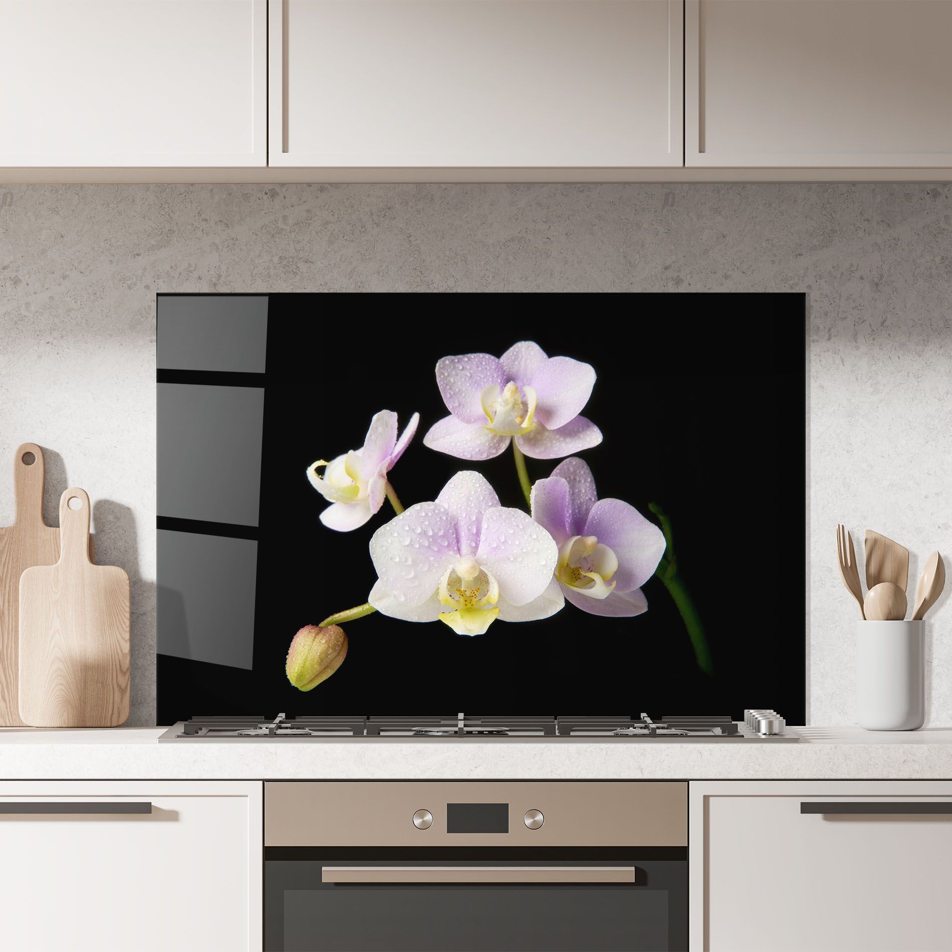 Light Purple Orchid On Black mockup 7