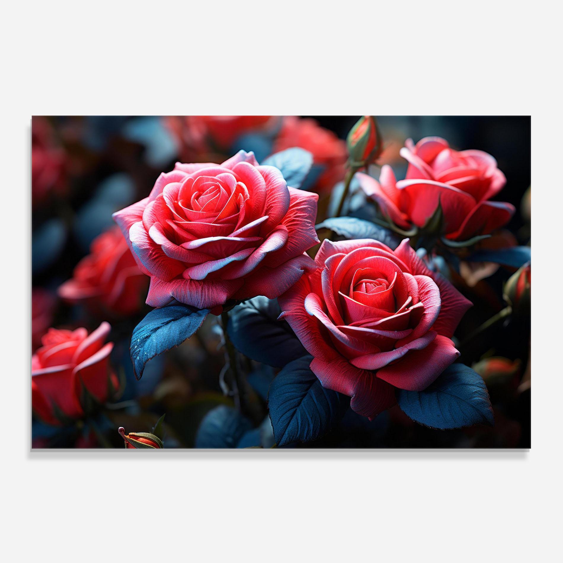 Konyhai üveg hátfal Dark Pink Rose mockup 0