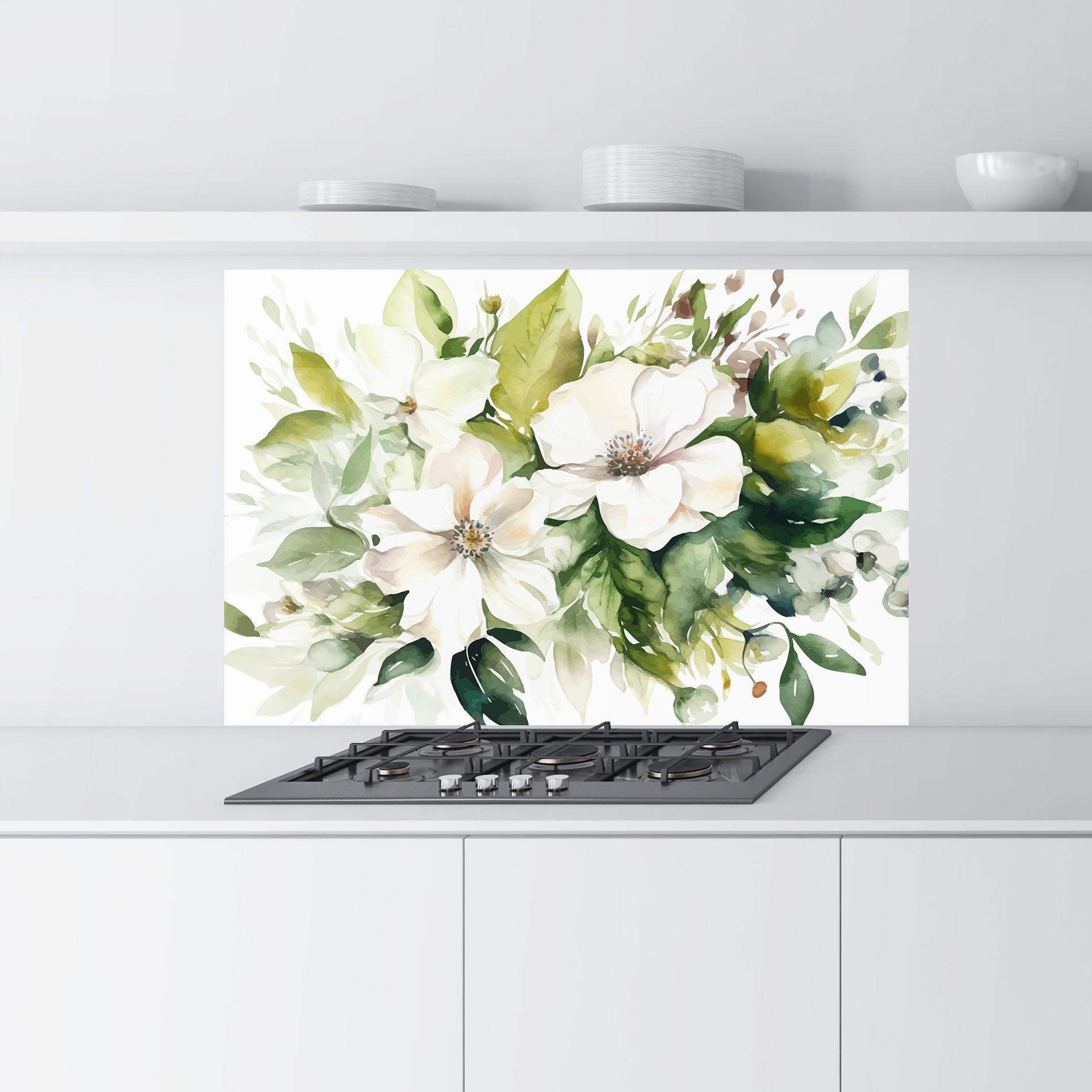 Konyhai üveg hátfal Opened Rose mockup 9