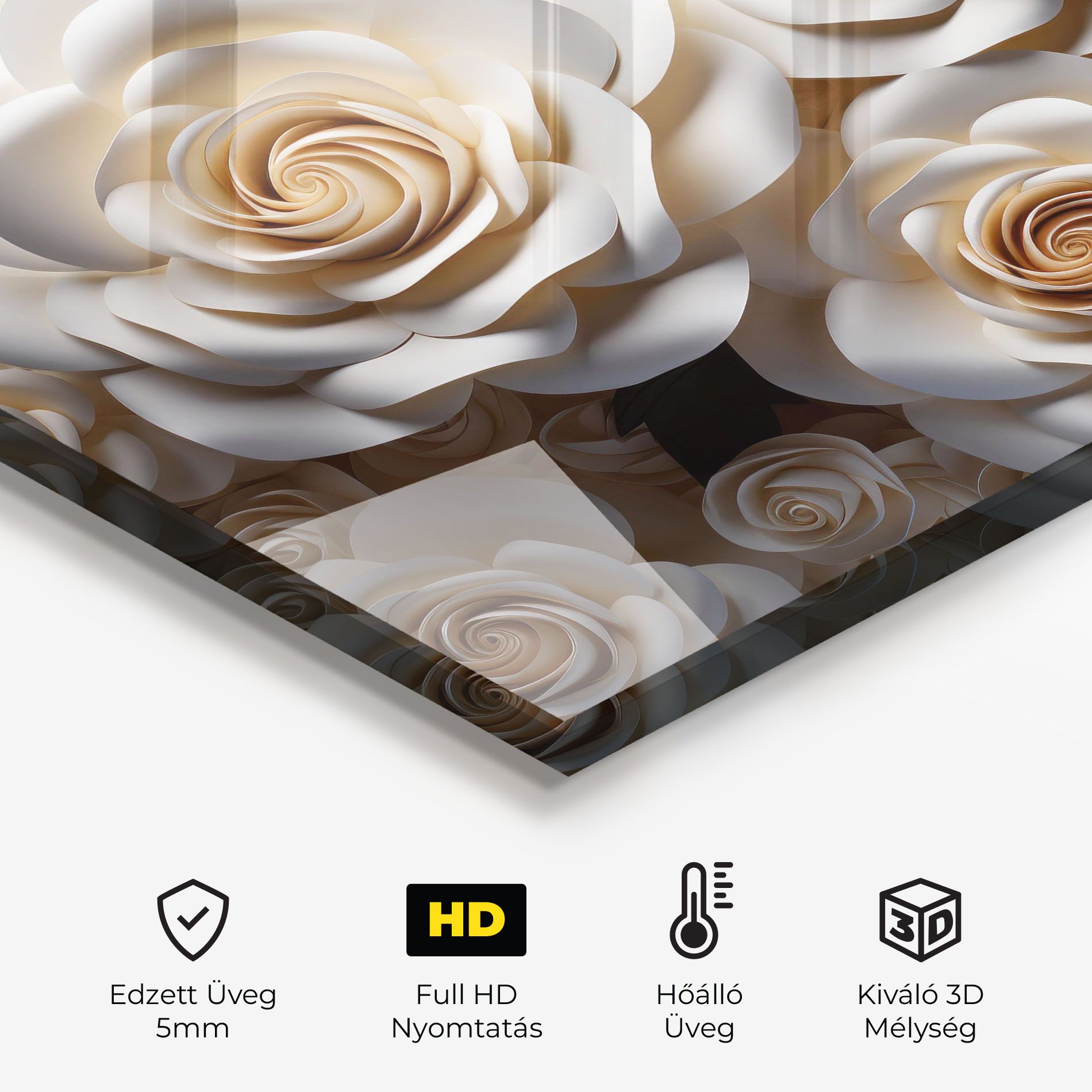 Cream Roses Wall mockup 2